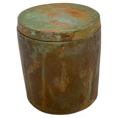 Solid Patinated Bronze Gardenia Candle 