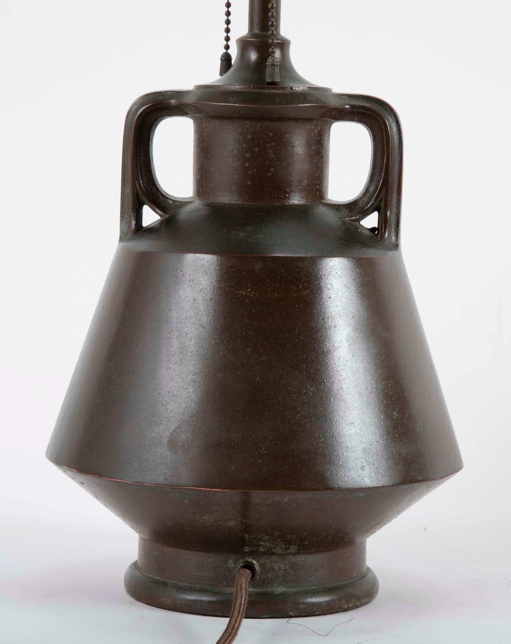 Solid Patinated Bronze Lamp 4