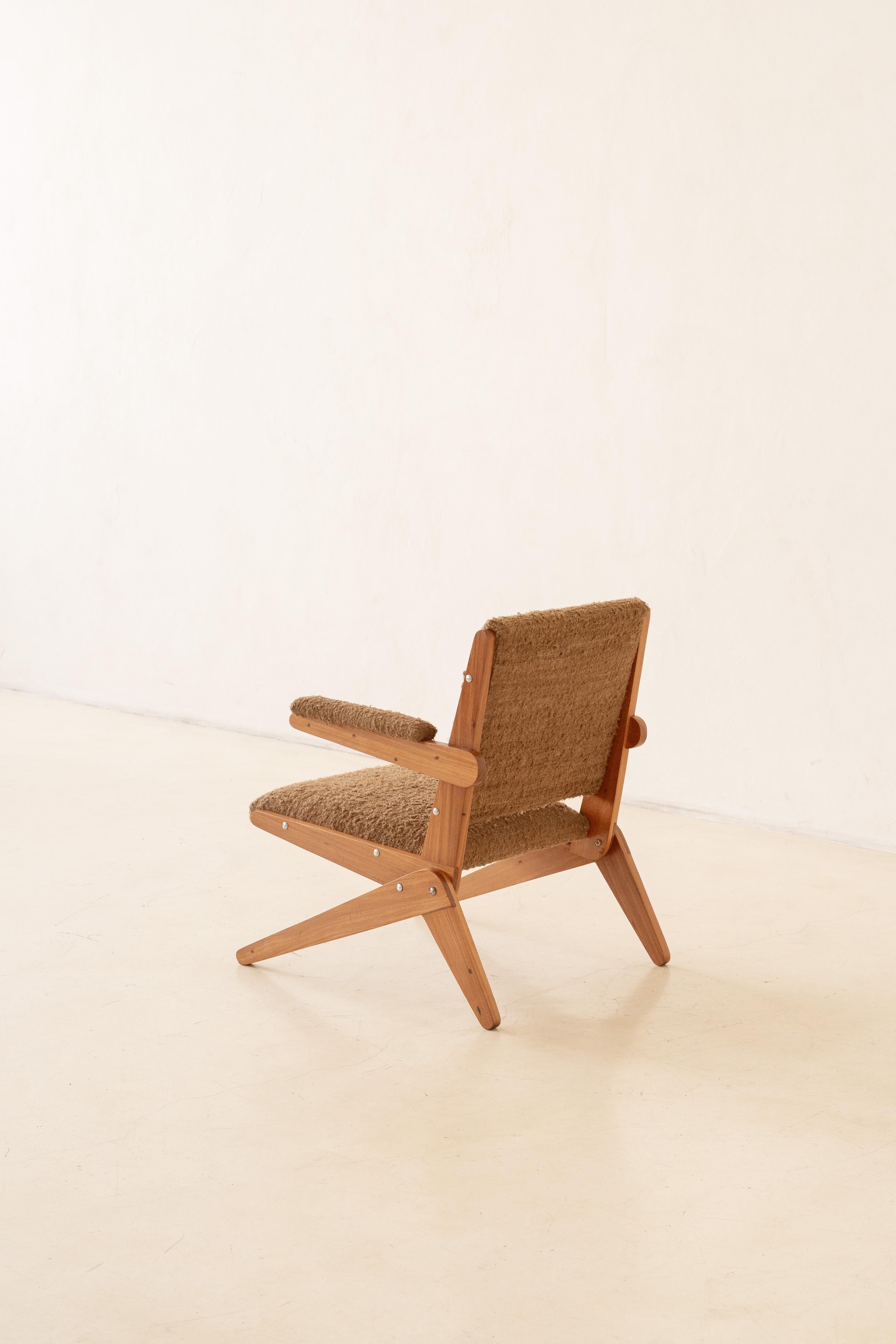 Mid-20th Century Solid Pau Marfim Armchair, 1950s, Brazilian Mid-century Modern For Sale