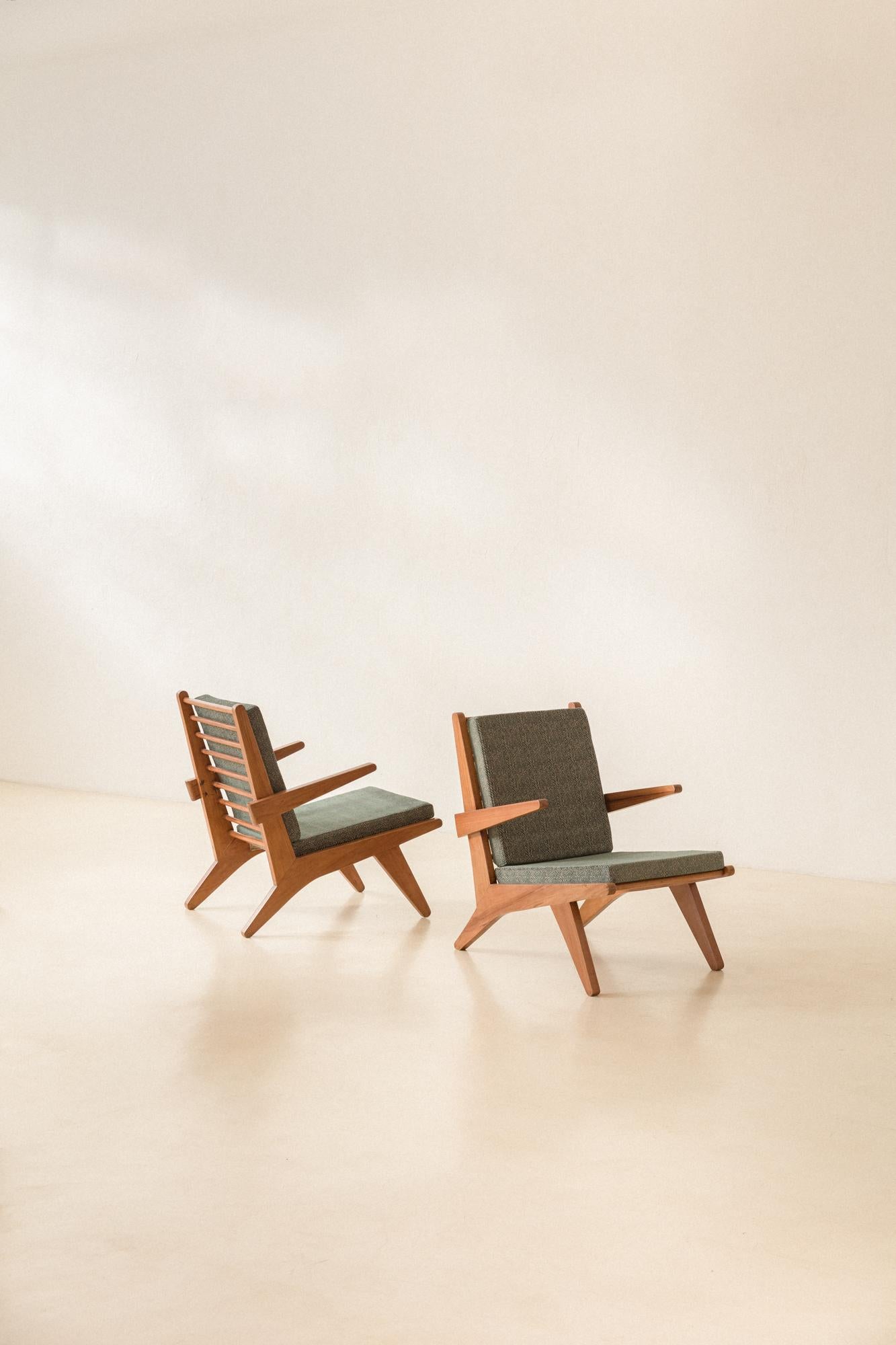 Mid-20th Century Solid Pau Marfim Armchair, 1950s, Brazilian Mid-century Modern For Sale