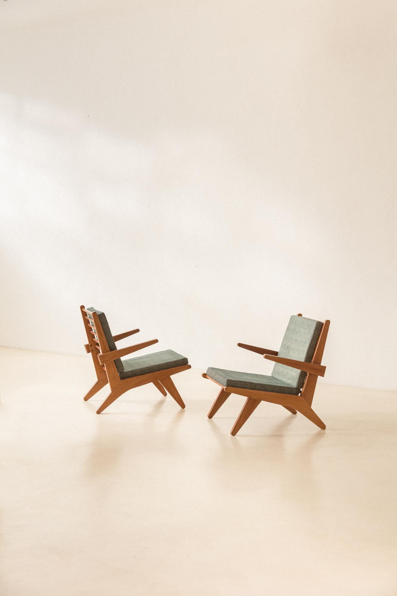 Solid Pau Marfim Armchair, 1950s, Brazilian Mid-century Modern For Sale 1