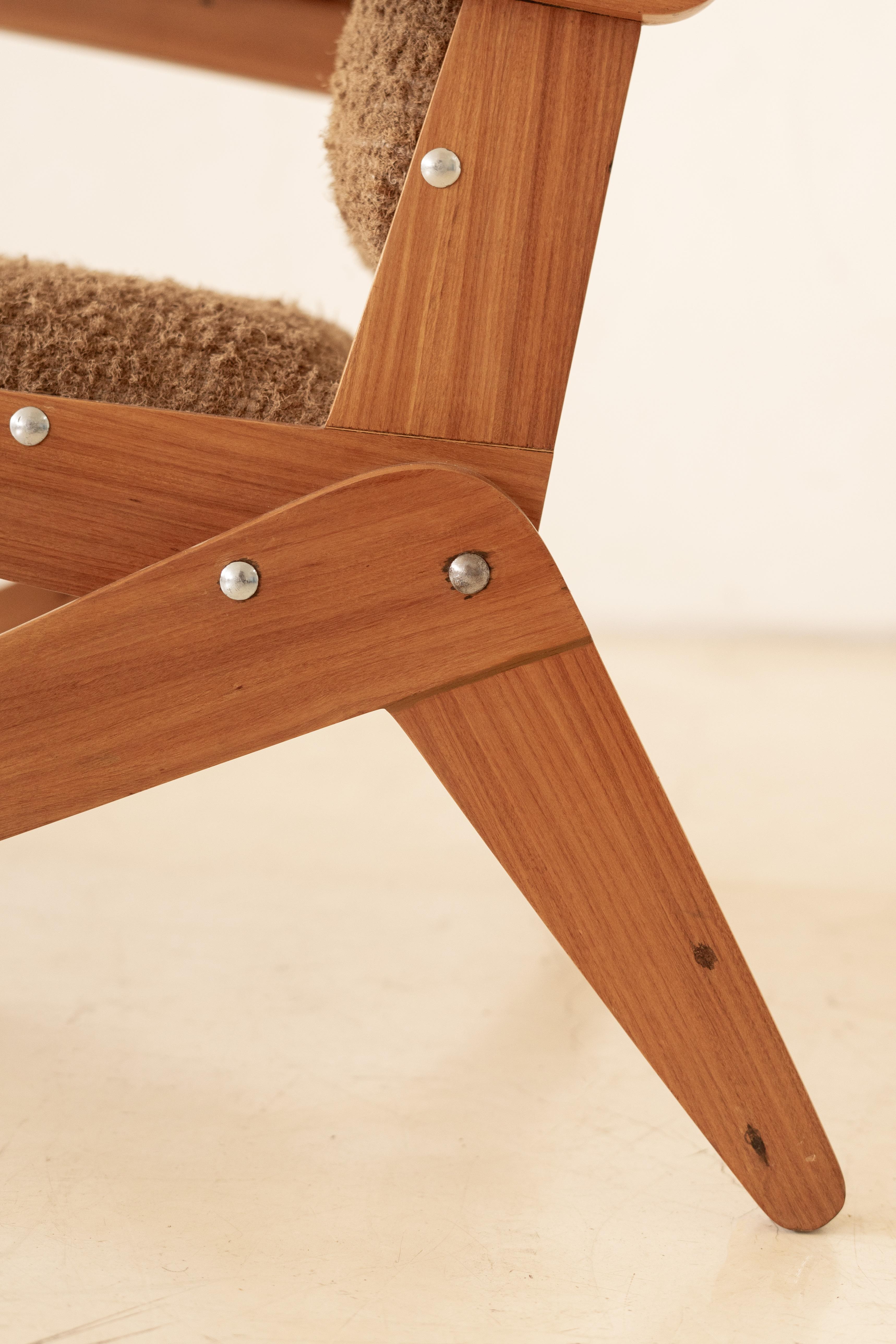 Solid Pau Marfim Armchair, 1950s, Brazilian Mid-century Modern For Sale 2