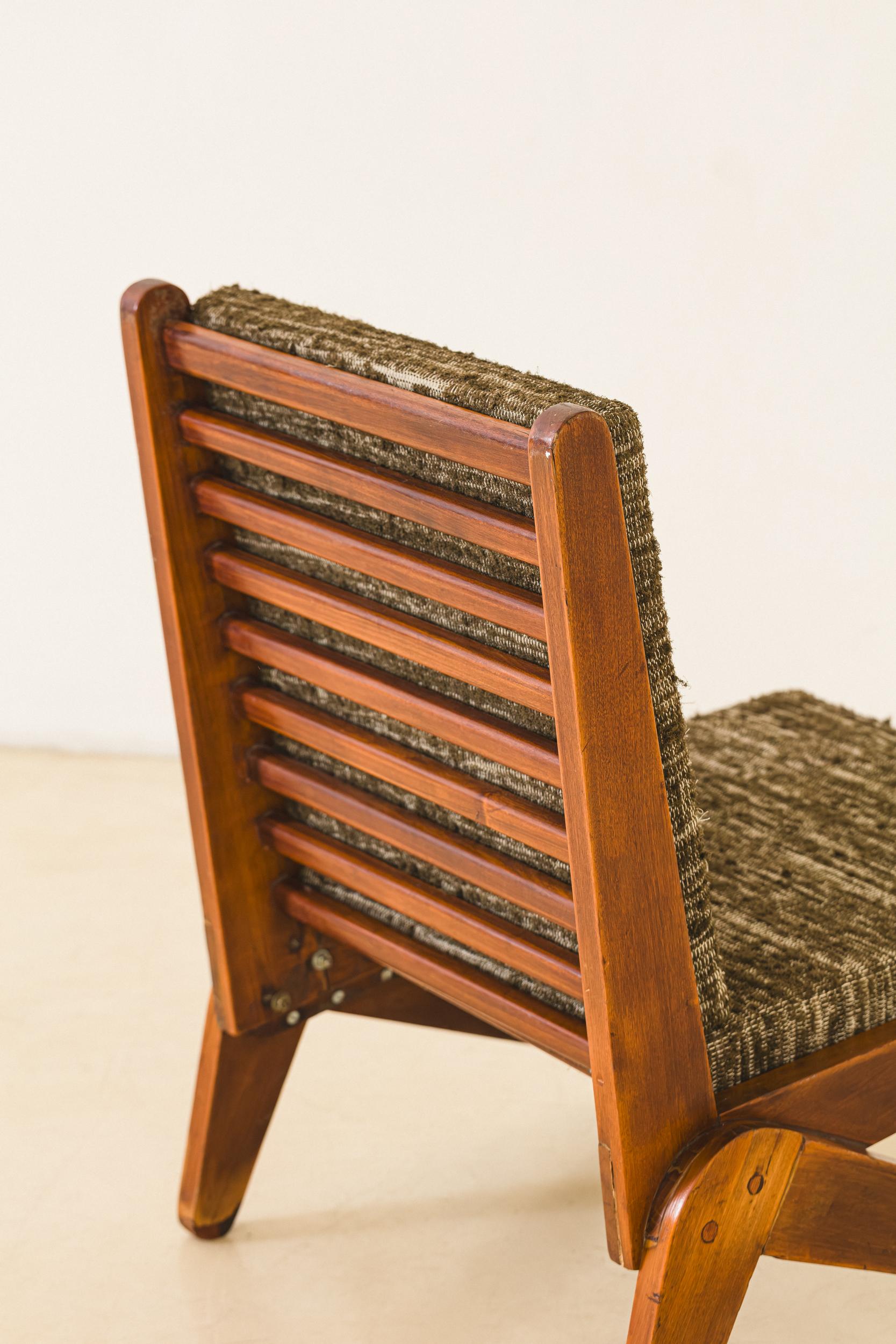 Solid Pau Marfim Lounge chairs, Unknown, 1950s, Brazilian Mid-century Modern For Sale 5