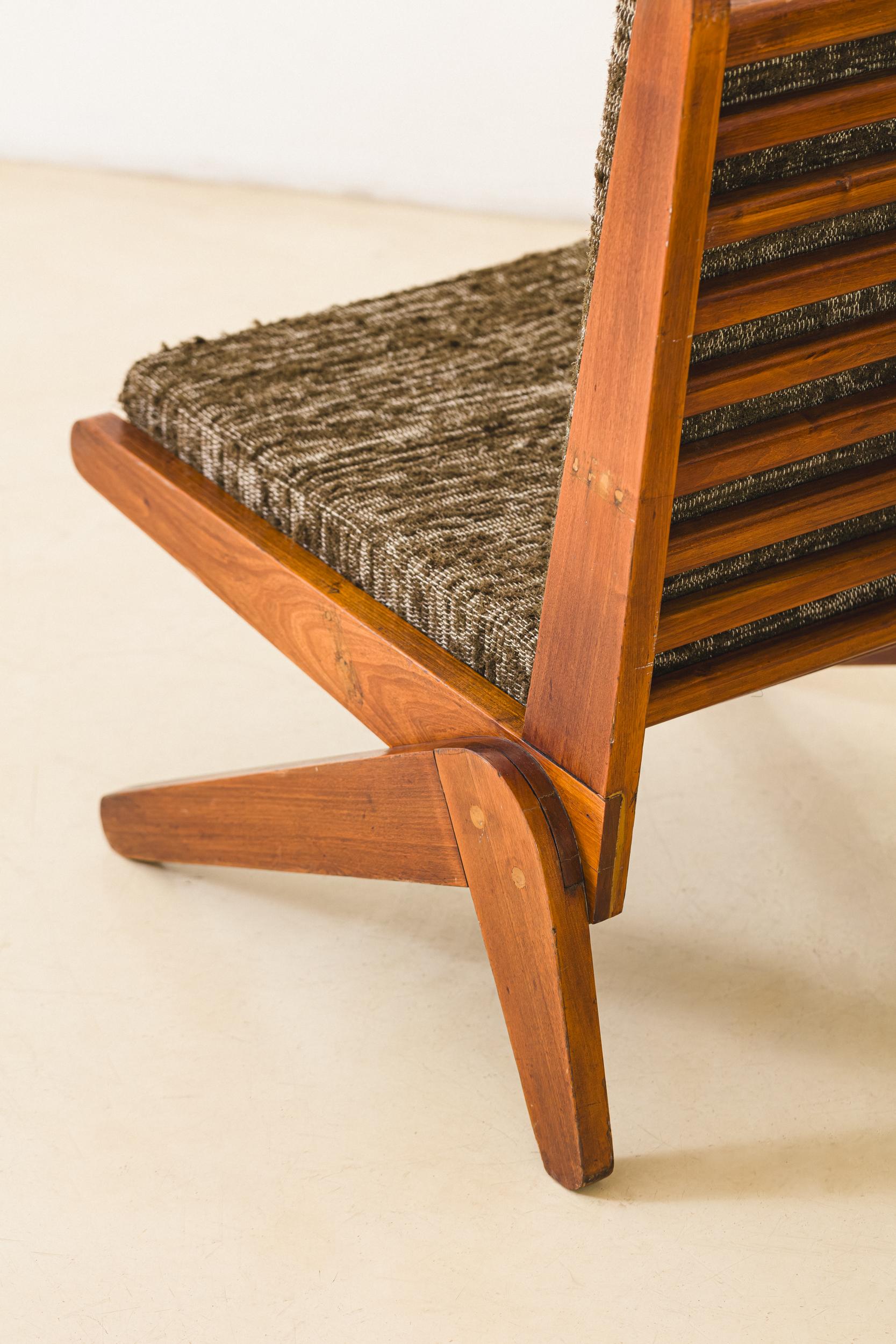 Solid Pau Marfim Lounge chairs, Unknown, 1950s, Brazilian Mid-century Modern For Sale 2