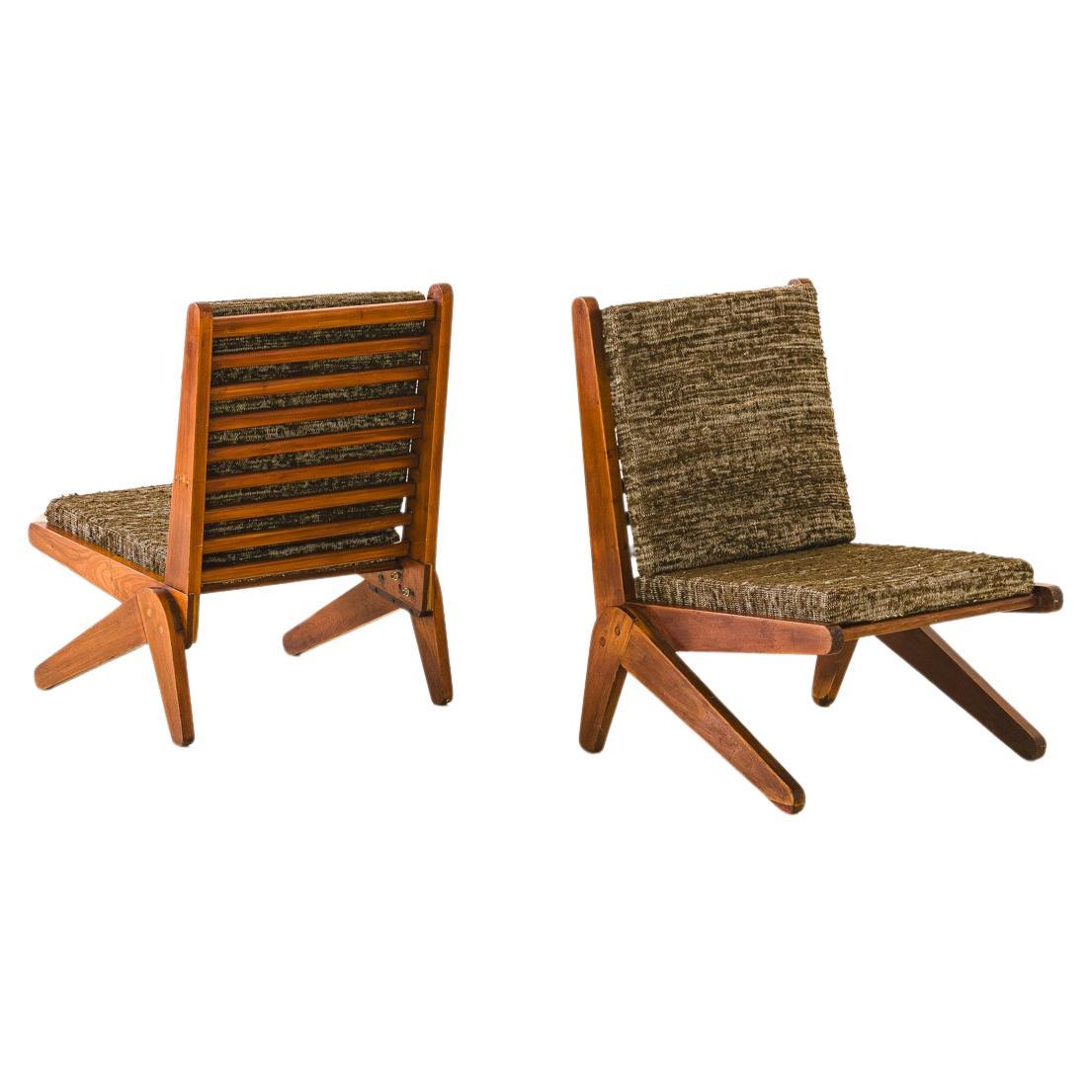 Solid Pau Marfim Lounge chairs, Unknown, 1950s, Brazilian Mid-century Modern