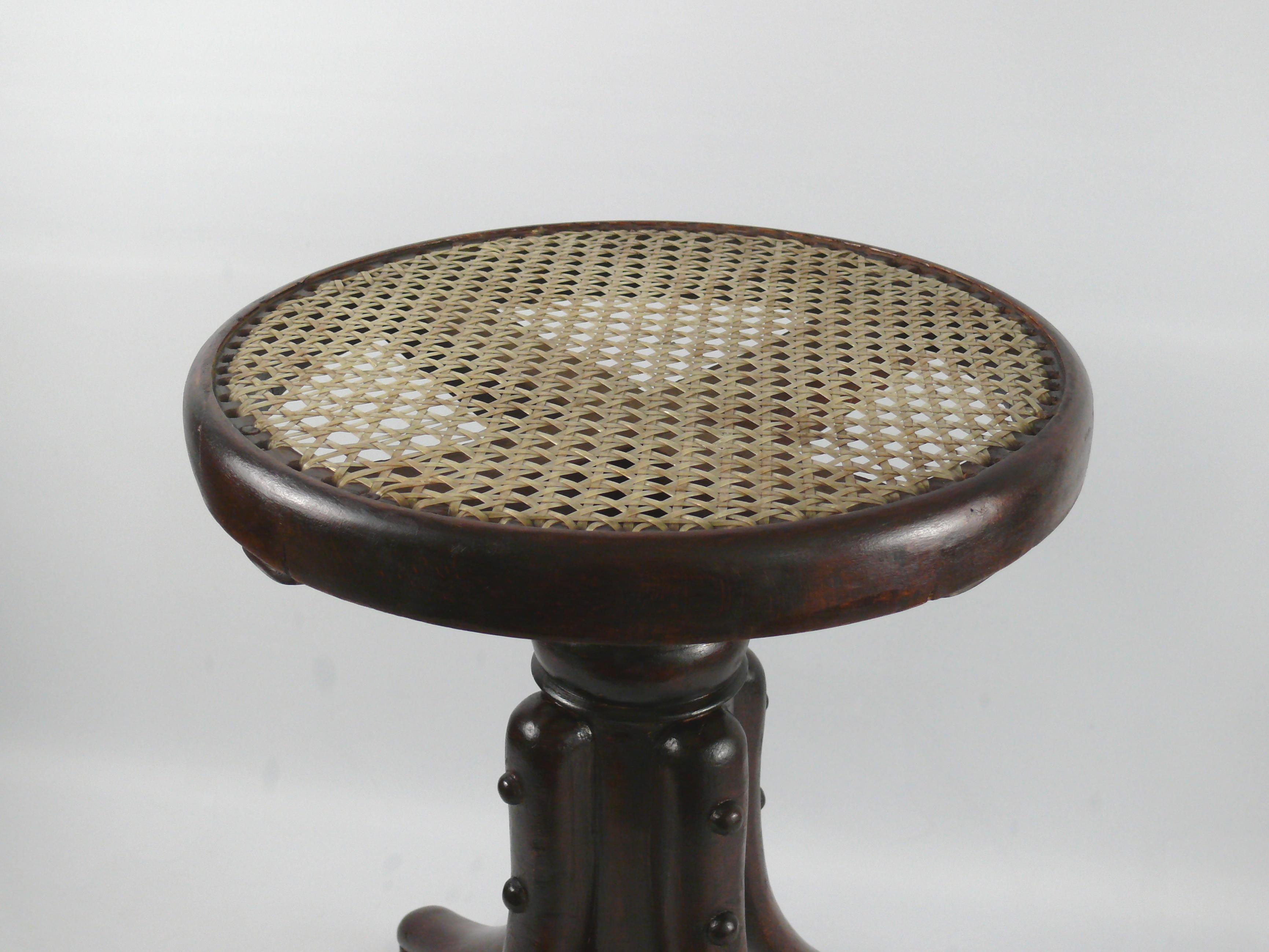 Woodwork Solid Piano Stool, Early 20th Century