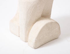 Solid "Pierre du Gard" Stone Pedestal, France 1970s
