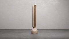 Solid Pietra Di Medicis & Brass Emersion Floorlamp by Arthur Vallin