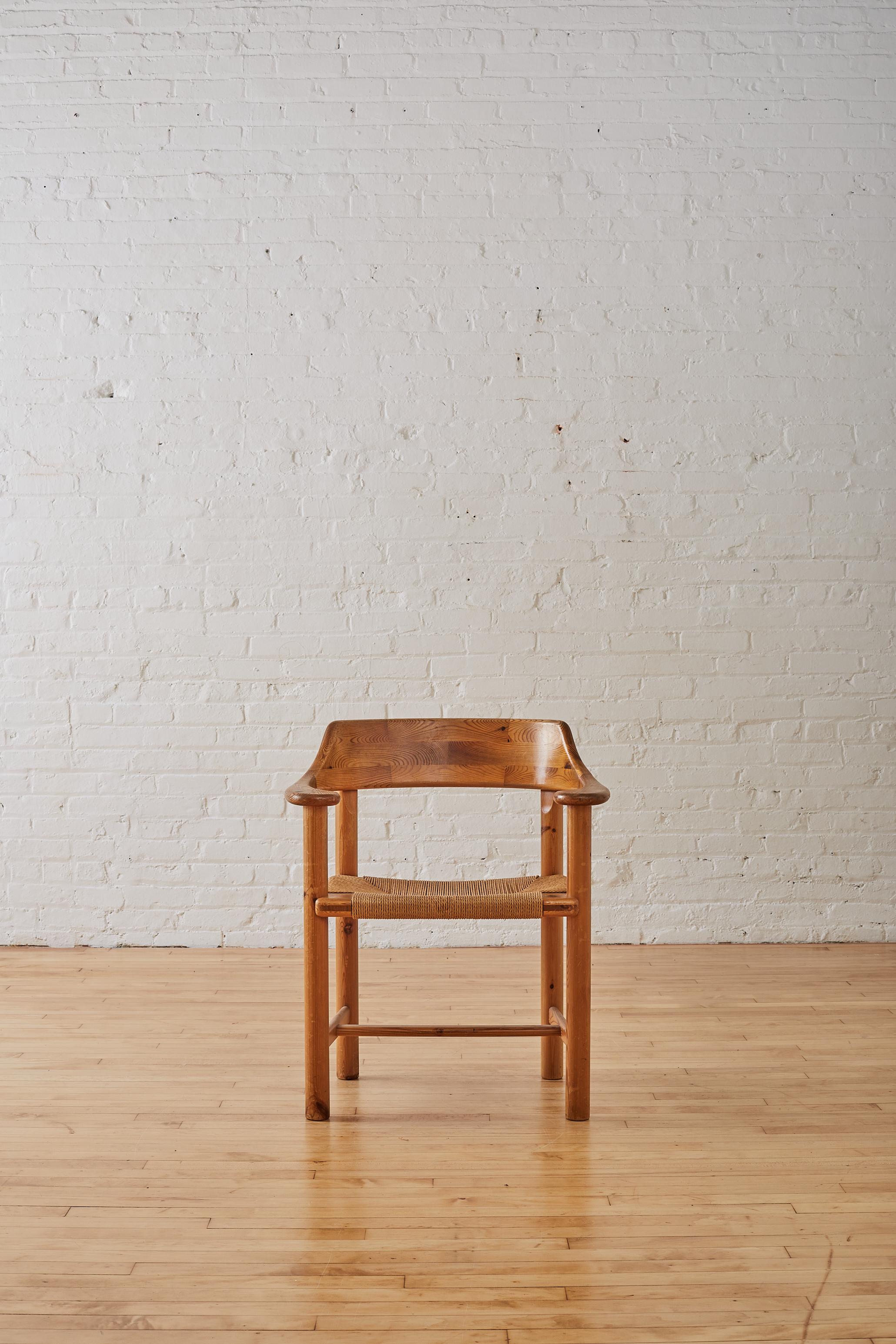Danish Modern solid pine armchair designed by architect Rainer Daumiller for Hirtshals Sawmill.


