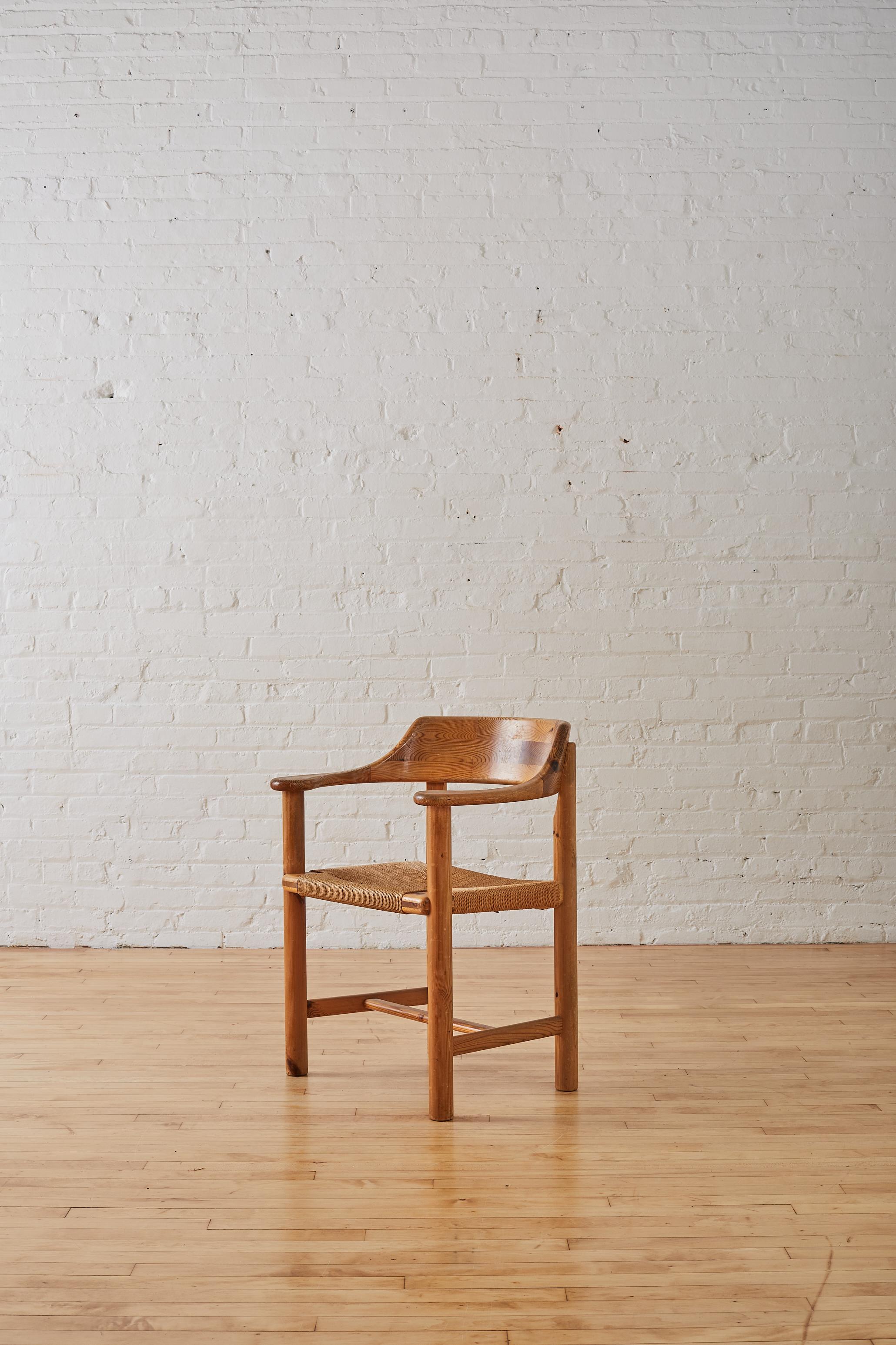 Danish Solid Pine Armchair by Rainer Daumiller For Sale