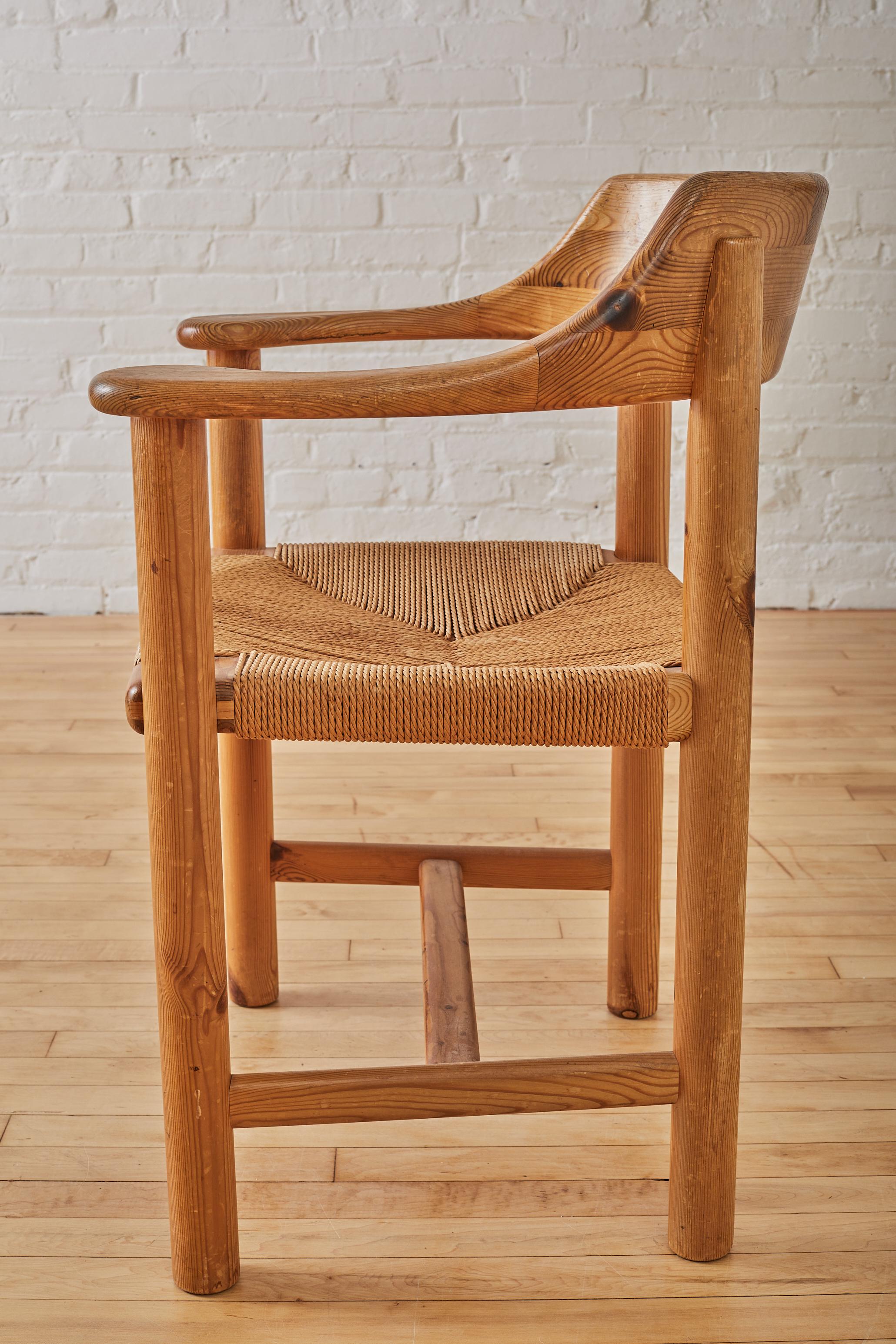 20th Century Solid Pine Armchair by Rainer Daumiller For Sale