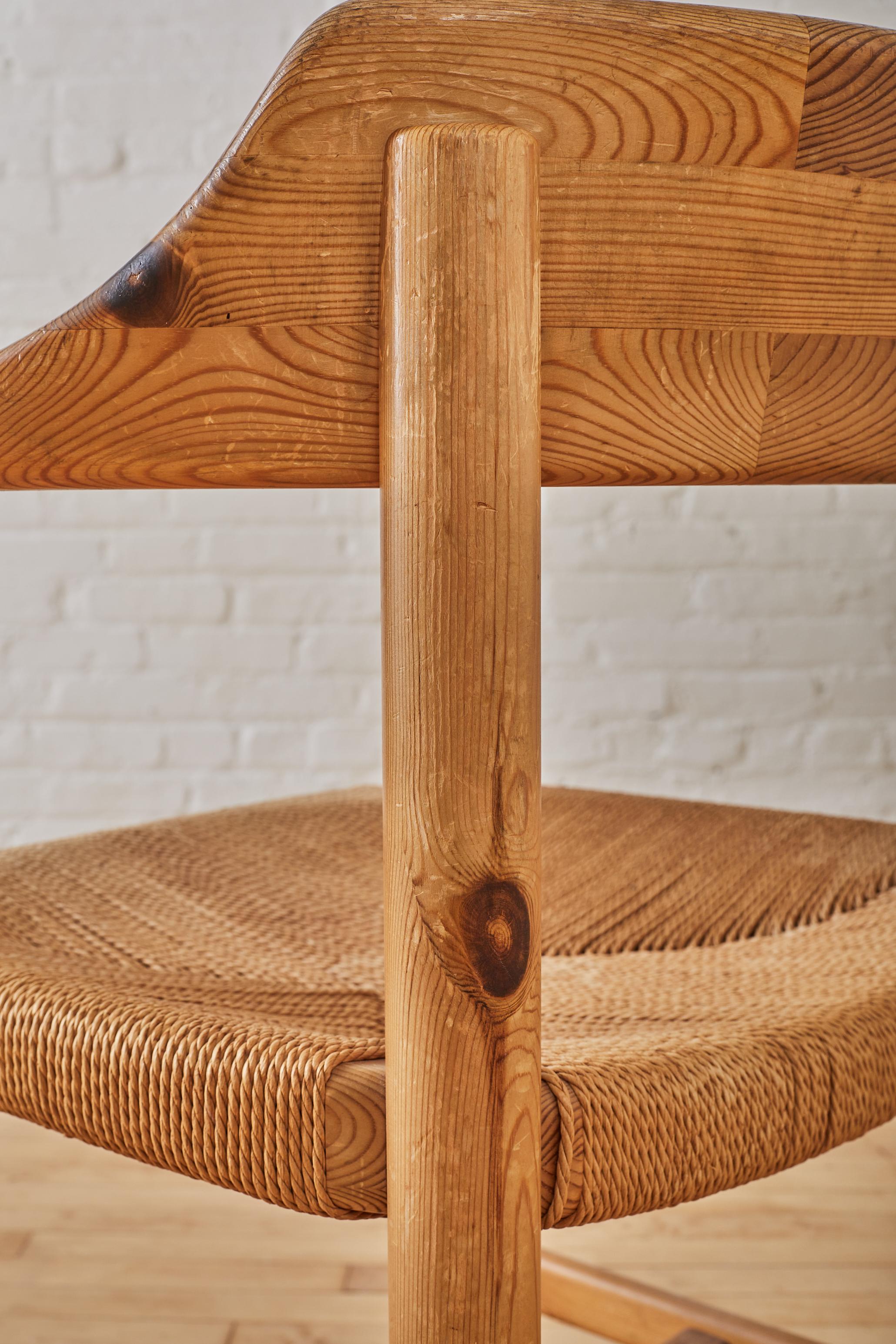 Solid Pine Armchair by Rainer Daumiller For Sale 1
