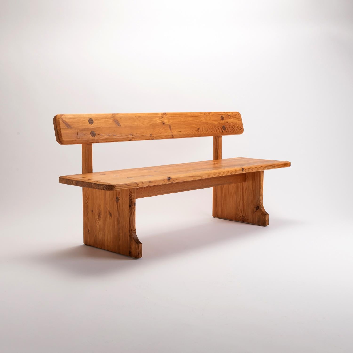 A midcentury solid pine bench by Carl Malmsten for Karl Andersson and Söner, Sweden, 1960s. Excellent original condition.