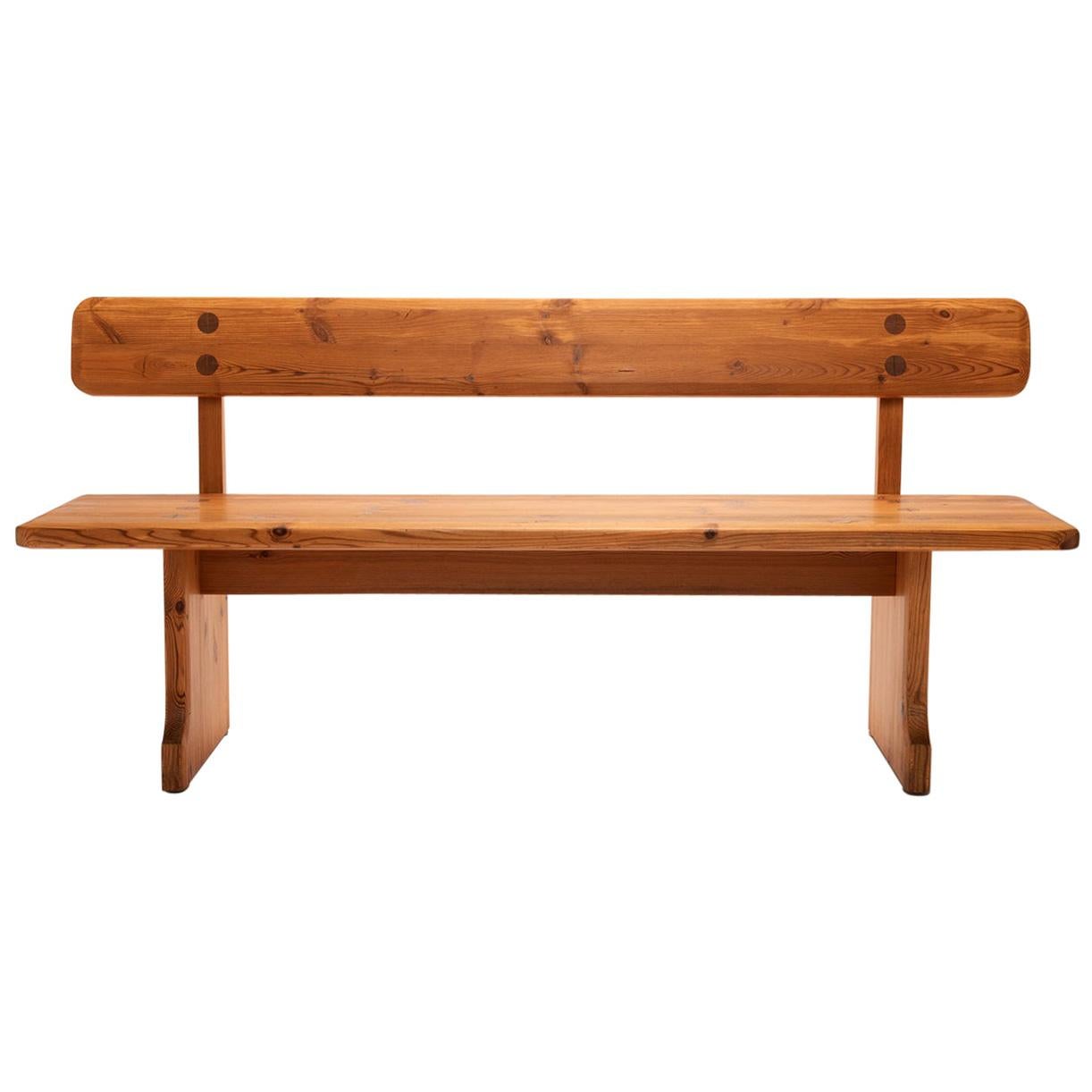 Solid Pine Bench by Carl Malmsten for Karl Andersson & Söner, Sweden, 1960s