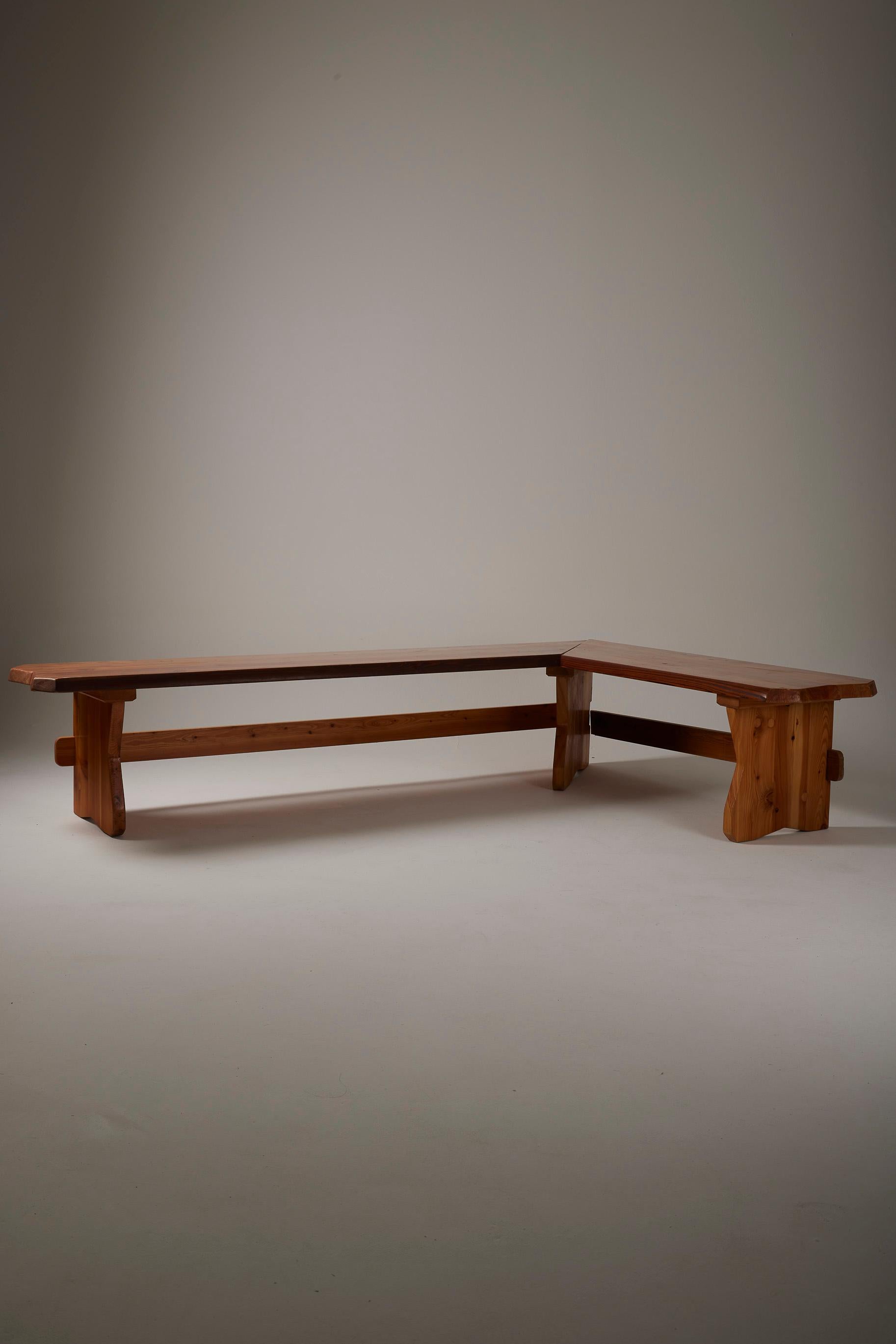 20th Century Solid pine bench