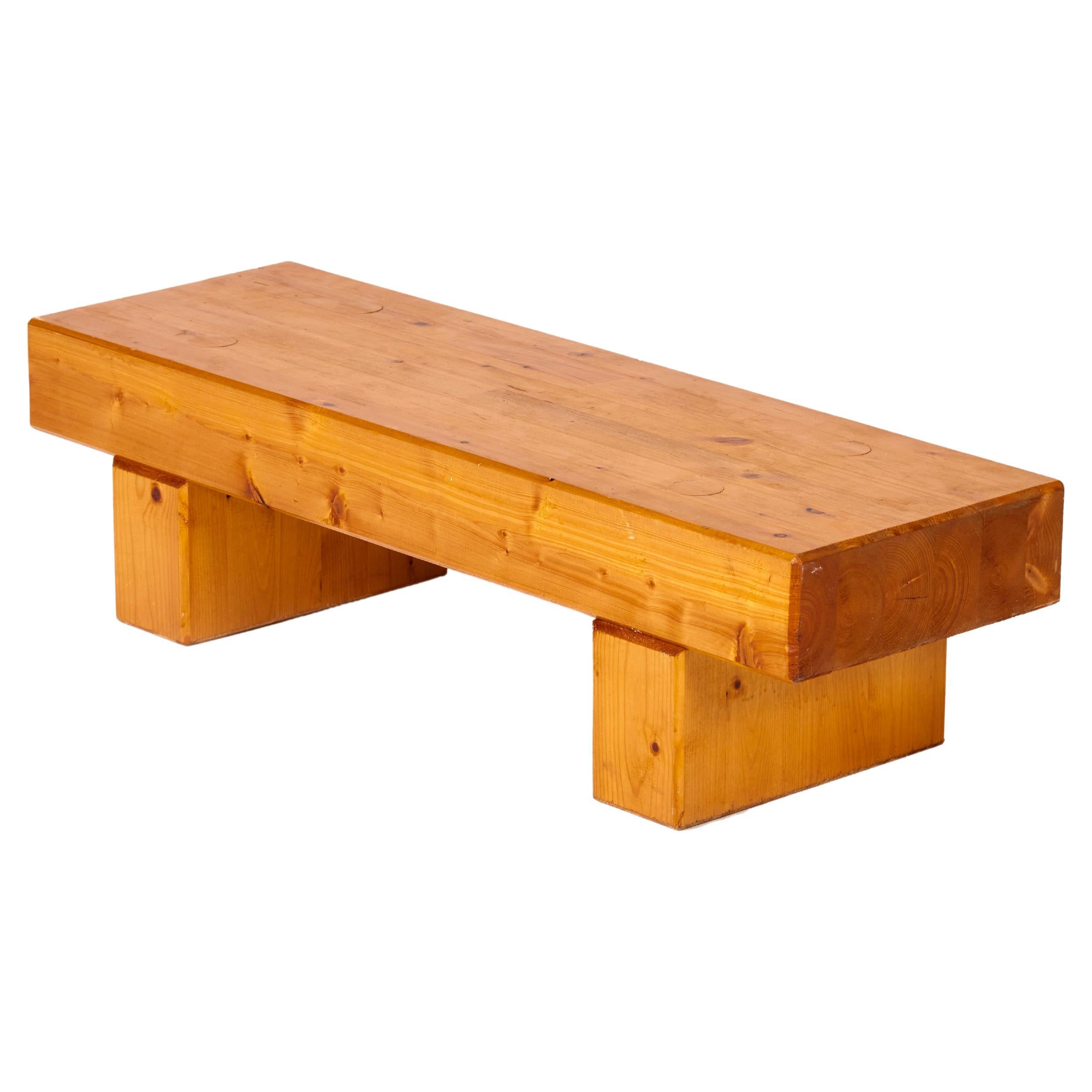 Solid pine bench For Sale at 1stDibs