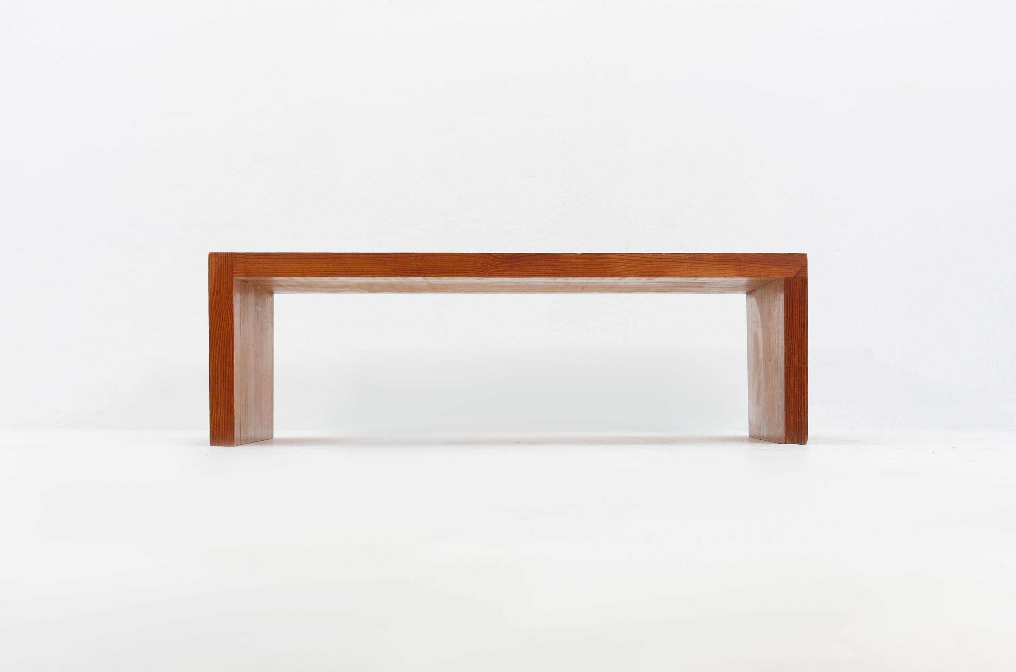 Mid-Century Modern Solid Pine Bench / Table, Ate Van Apeldoorn