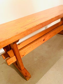 Solid Pine Bench Perriand Chapo Style