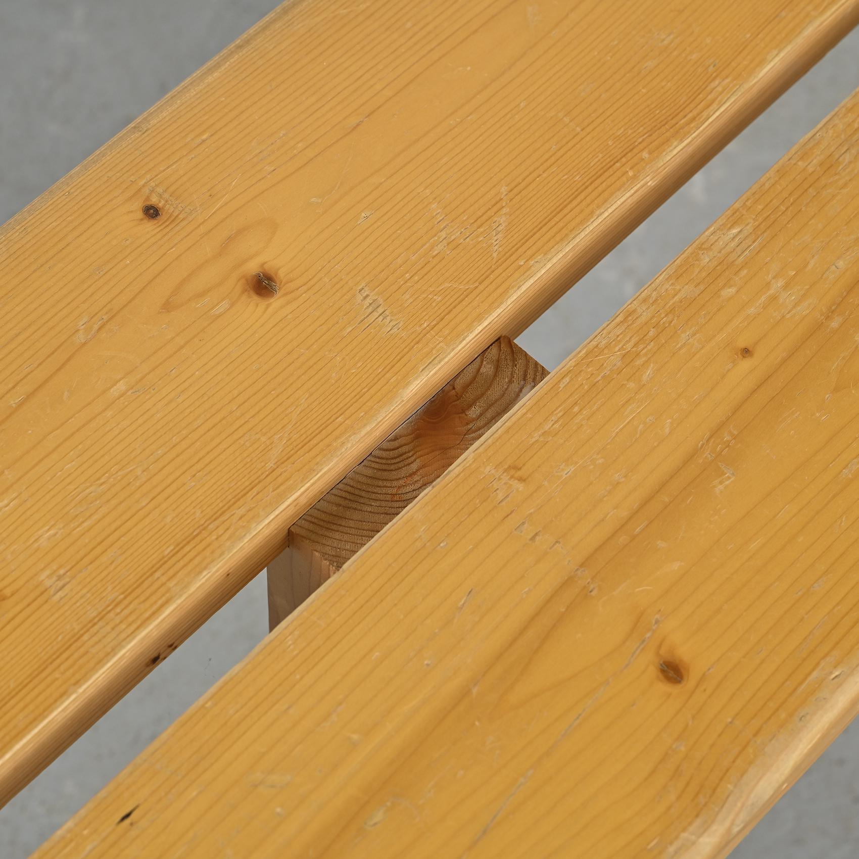  Solid Pine Benches from Les Arcs, France, circa 1973  For Sale 6