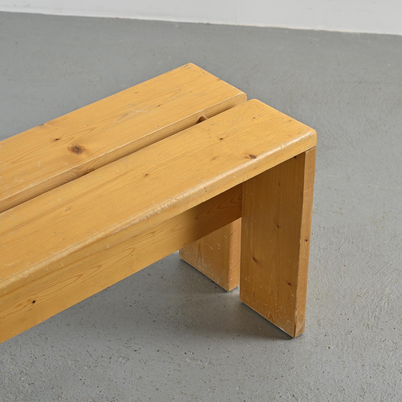  Solid Pine Benches from Les Arcs, France, circa 1973  For Sale 8