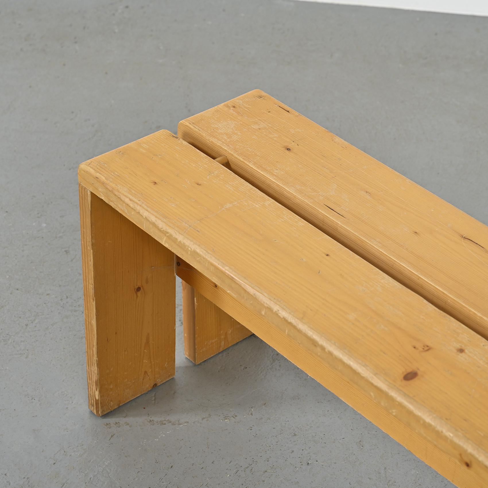  Solid Pine Benches from Les Arcs, France, circa 1973  For Sale 10