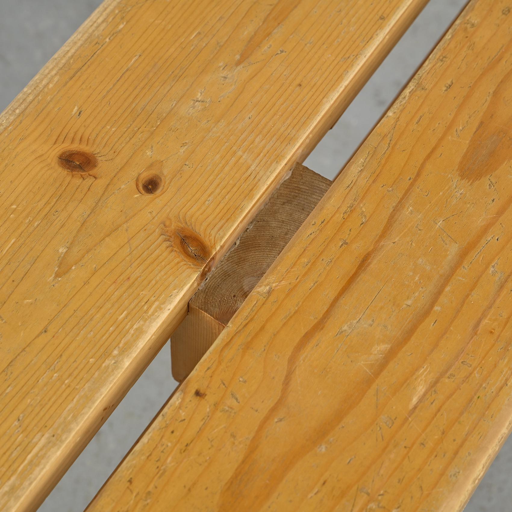  Solid Pine Benches from Les Arcs, France, circa 1973  For Sale 2