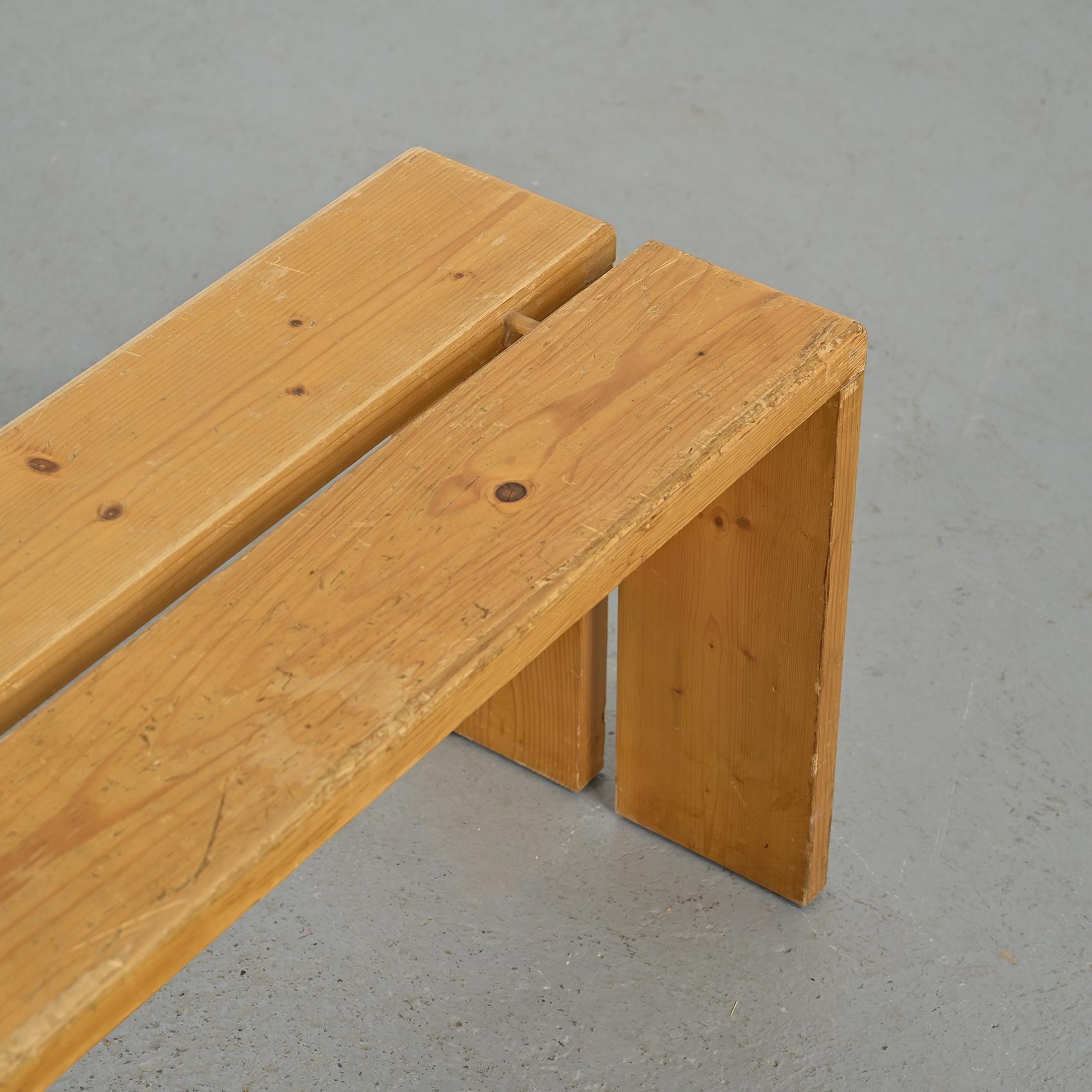  Solid Pine Benches from Les Arcs, France, circa 1973  For Sale 3
