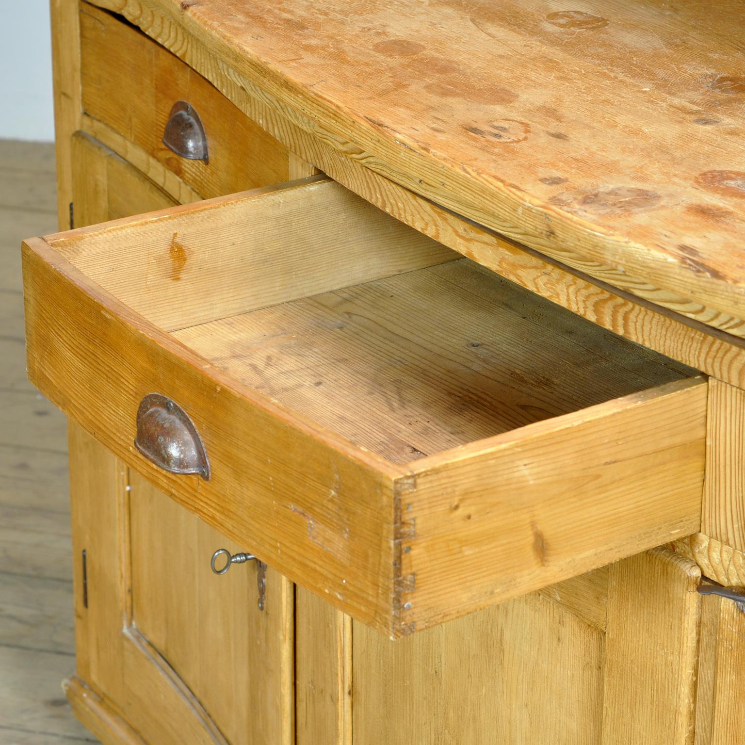 Solid Pine Bread Cabinet, 1920s 3