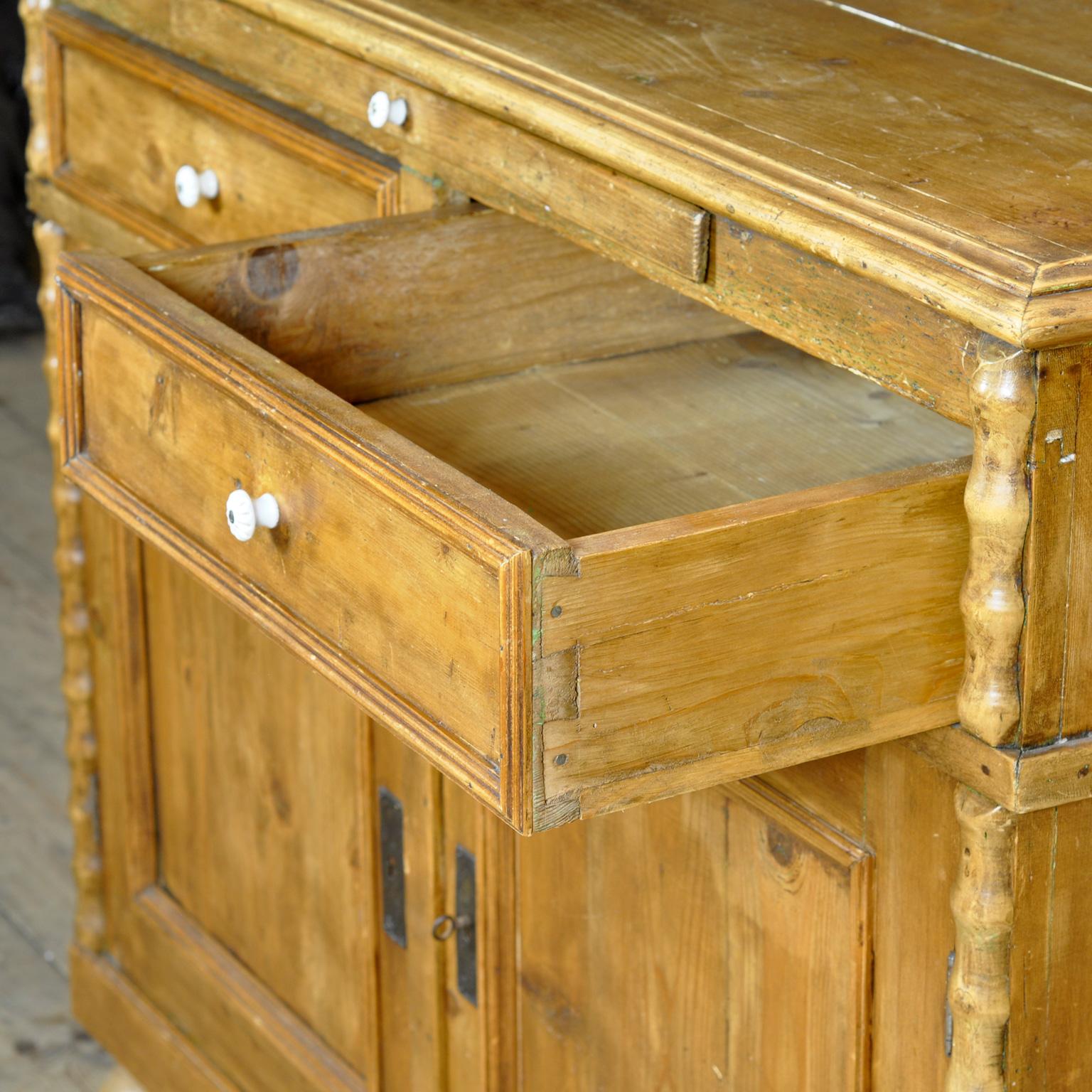 Solid Pine Bread Cabinet, 1920s For Sale 3