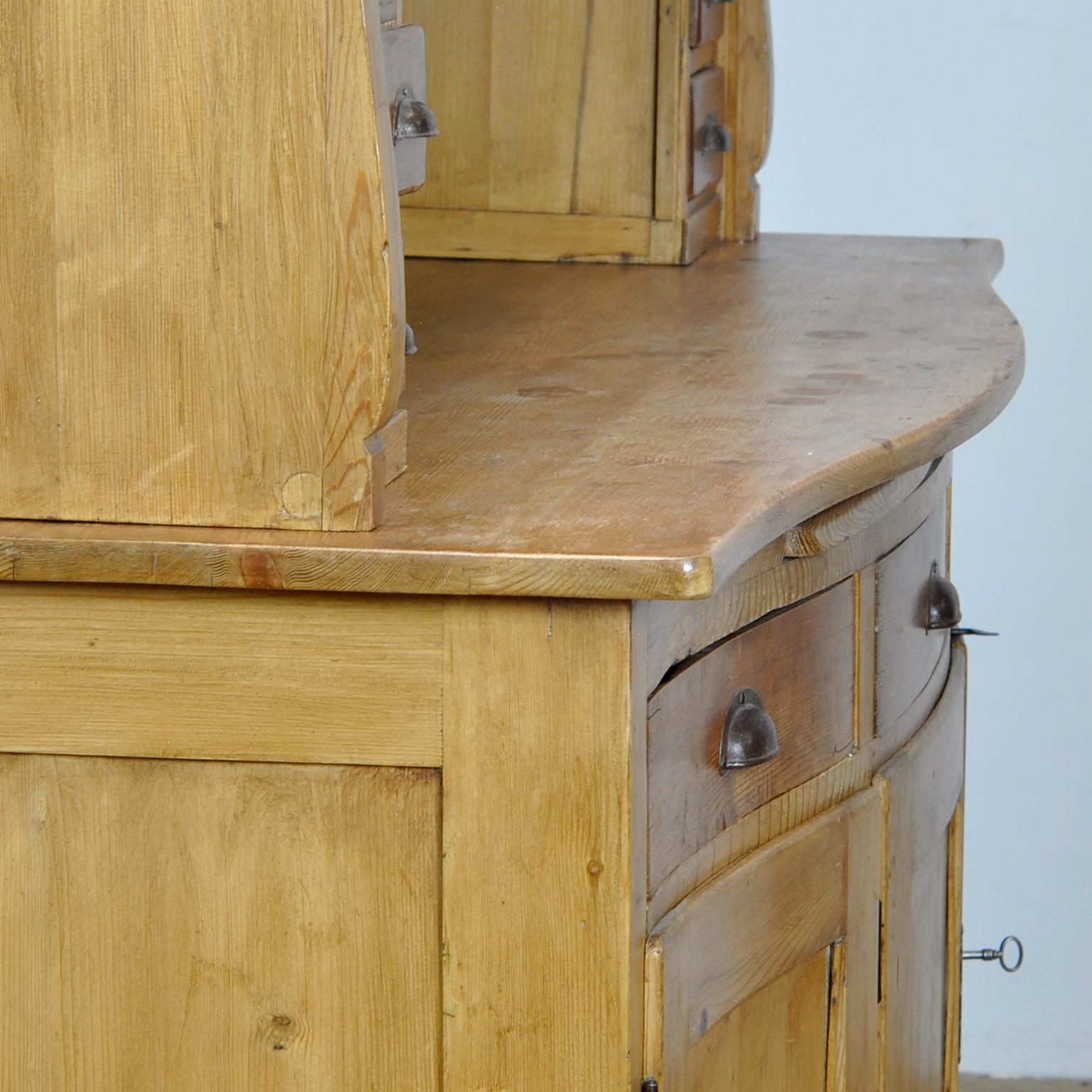 Solid Pine Bread Cabinet, 1920s 9