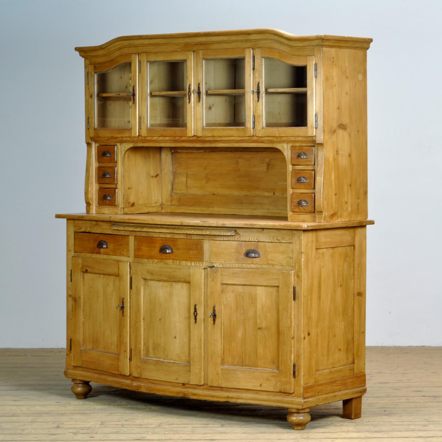 German Solid Pine Bread Cabinet, 1920s