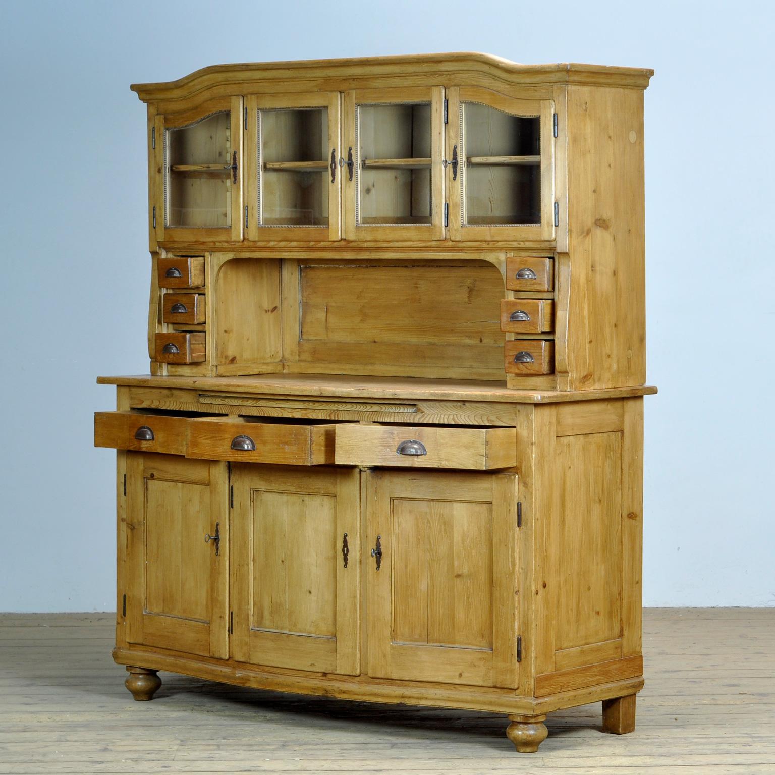 Early 20th Century Solid Pine Bread Cabinet, 1920s