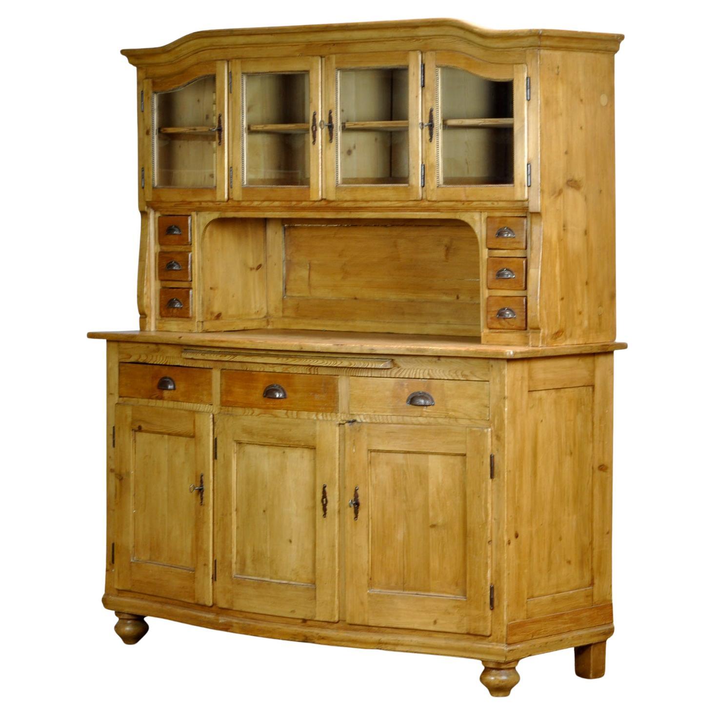 Solid Pine Bread Cabinet, 1920s