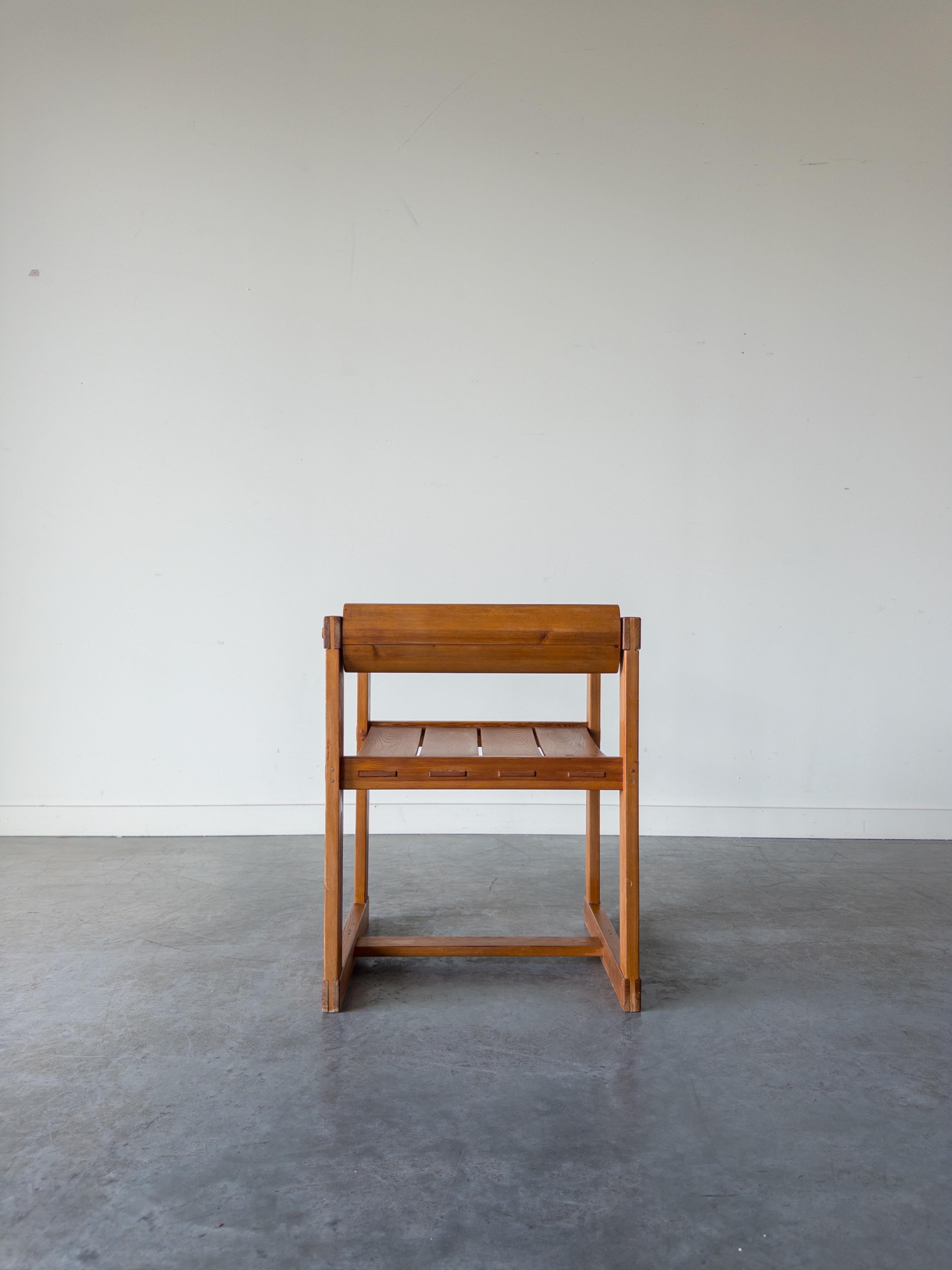 Solid Pine Chair by Edvin Helseth for Trybo, 1966 For Sale 1