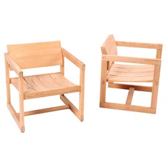 Chaises en pin massif d'Edvin Helseth - Design scandinave au charme rustique, Norw