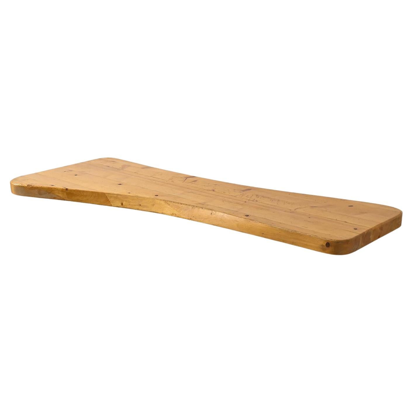 Solid pine console, Charlotte Perriand, Les Arcs 1800, circa 1970 en vente