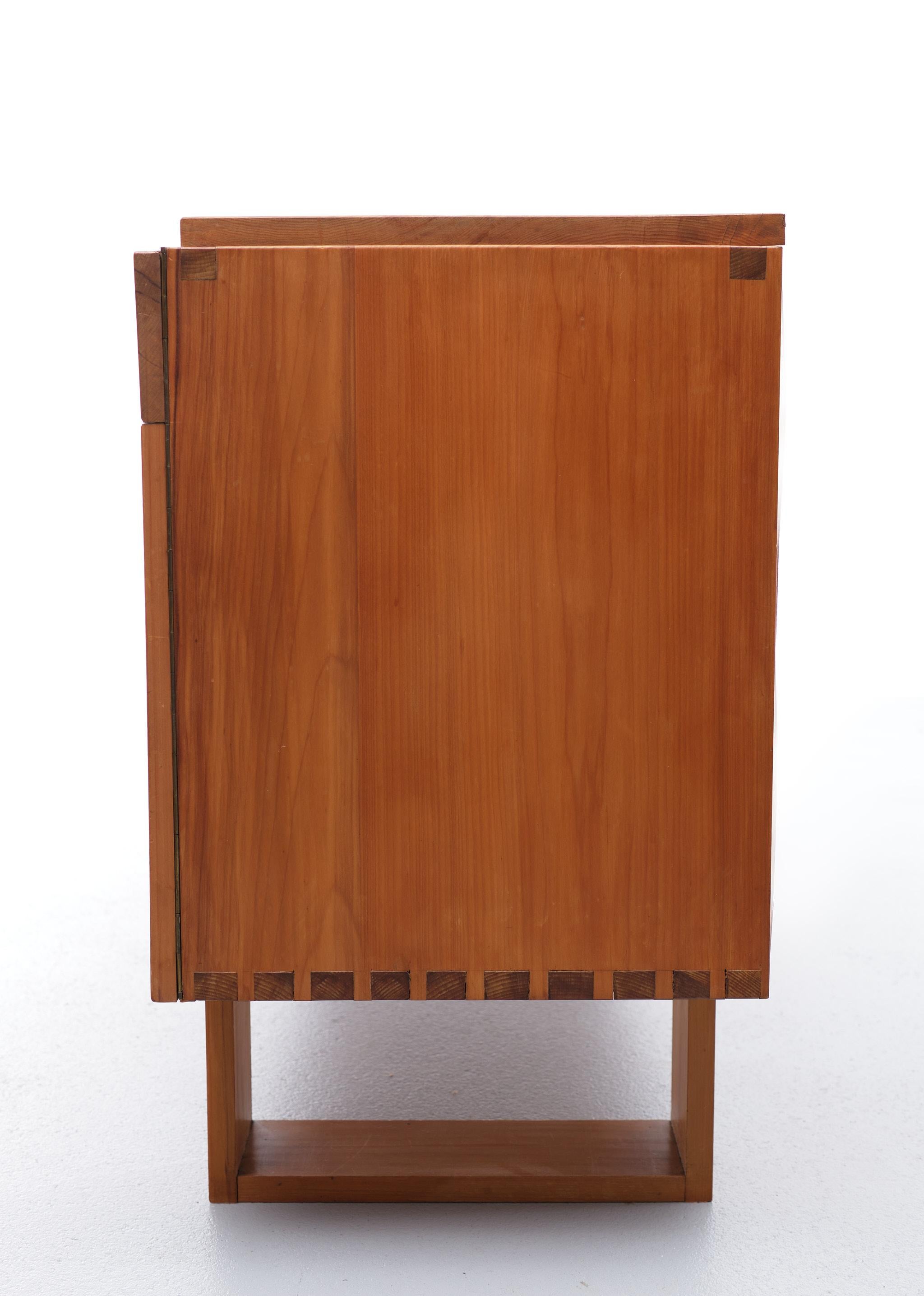 Solid Pine Credenza Charlotte Perriand Style 1950s 3
