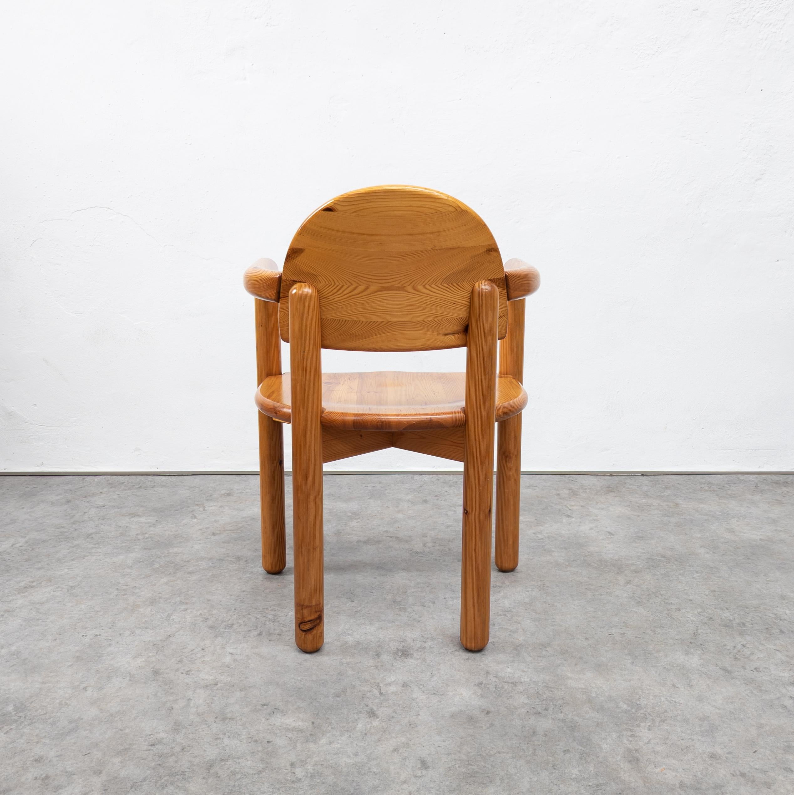Brutalist Solid pine Danish armchair by Rainer Daumiller for Hirtshals Sawmill  For Sale