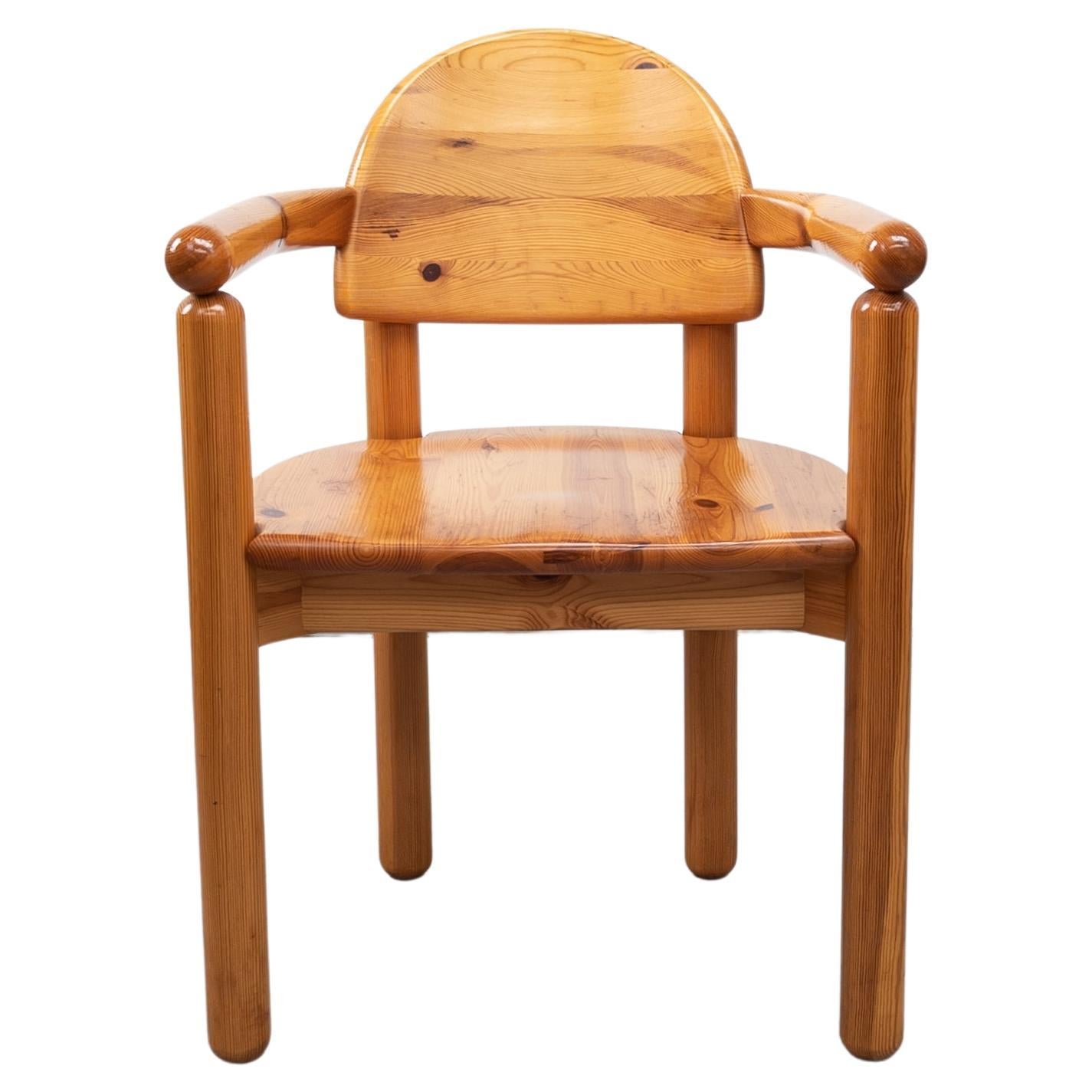 Dänischer Sessel aus massivem Kiefernholz von Rainer Daumiller für Hirtshals Sawmill 