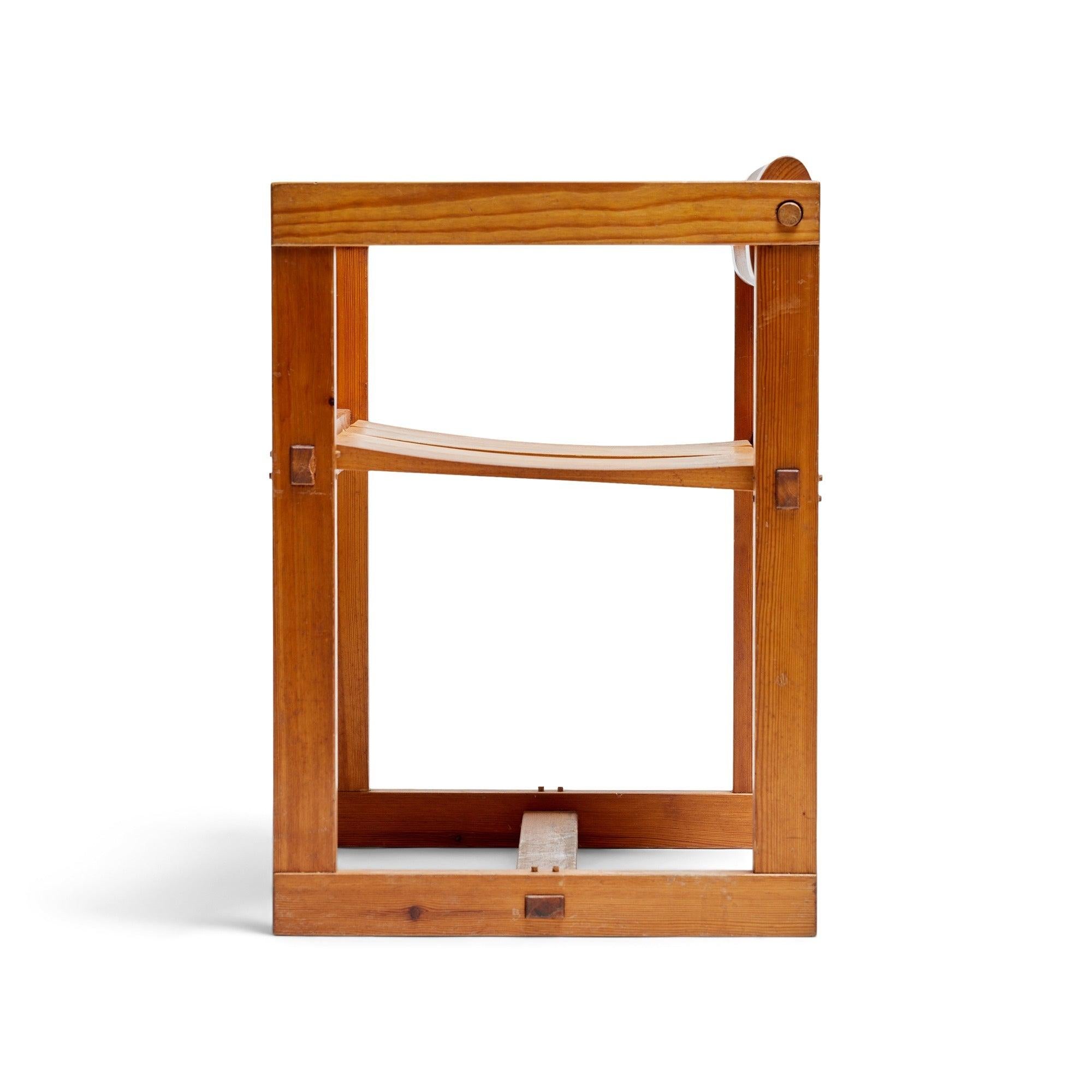 Schreibtischstuhl aus massivem Kiefernholz von Edvin Helseth für Trybo, 1966 im Zustand „Hervorragend“ im Angebot in Sagaponack, NY