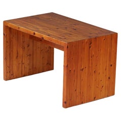 Retro Solid pine desk from the 60's Charlotte Perriand style - G314