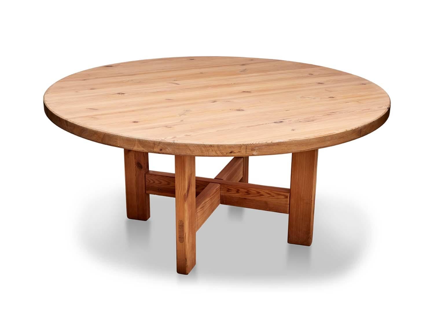 Solid pine dining table by Roland Wilhemsson for Karl Anderson & Soner.