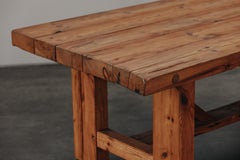 Mesa de comedor de pino macizo procedente de Dinamarca, circa 1960