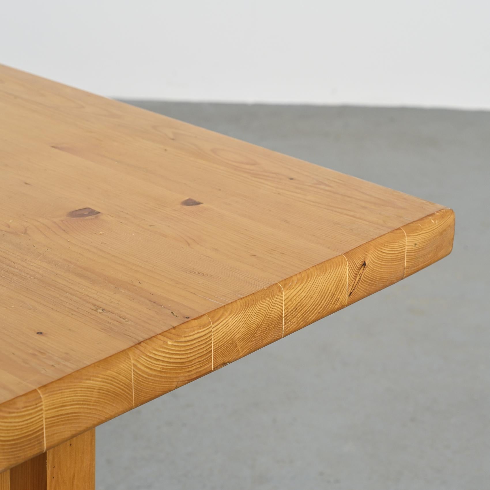 Solid Pine Dining Table, Les Arcs, France 1975 im Angebot 6