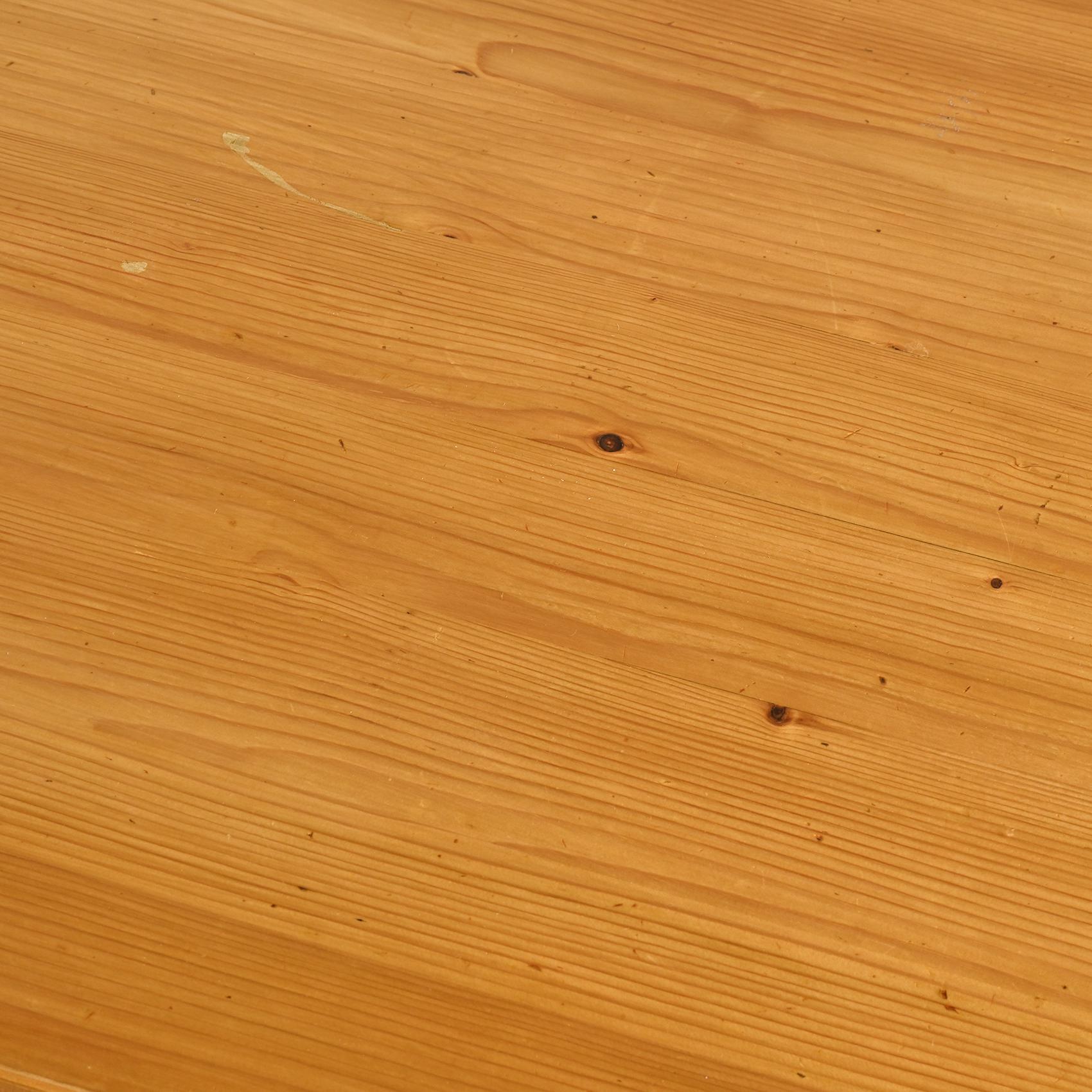 Solid Pine Dining Table, Les Arcs, France 1975 For Sale 8