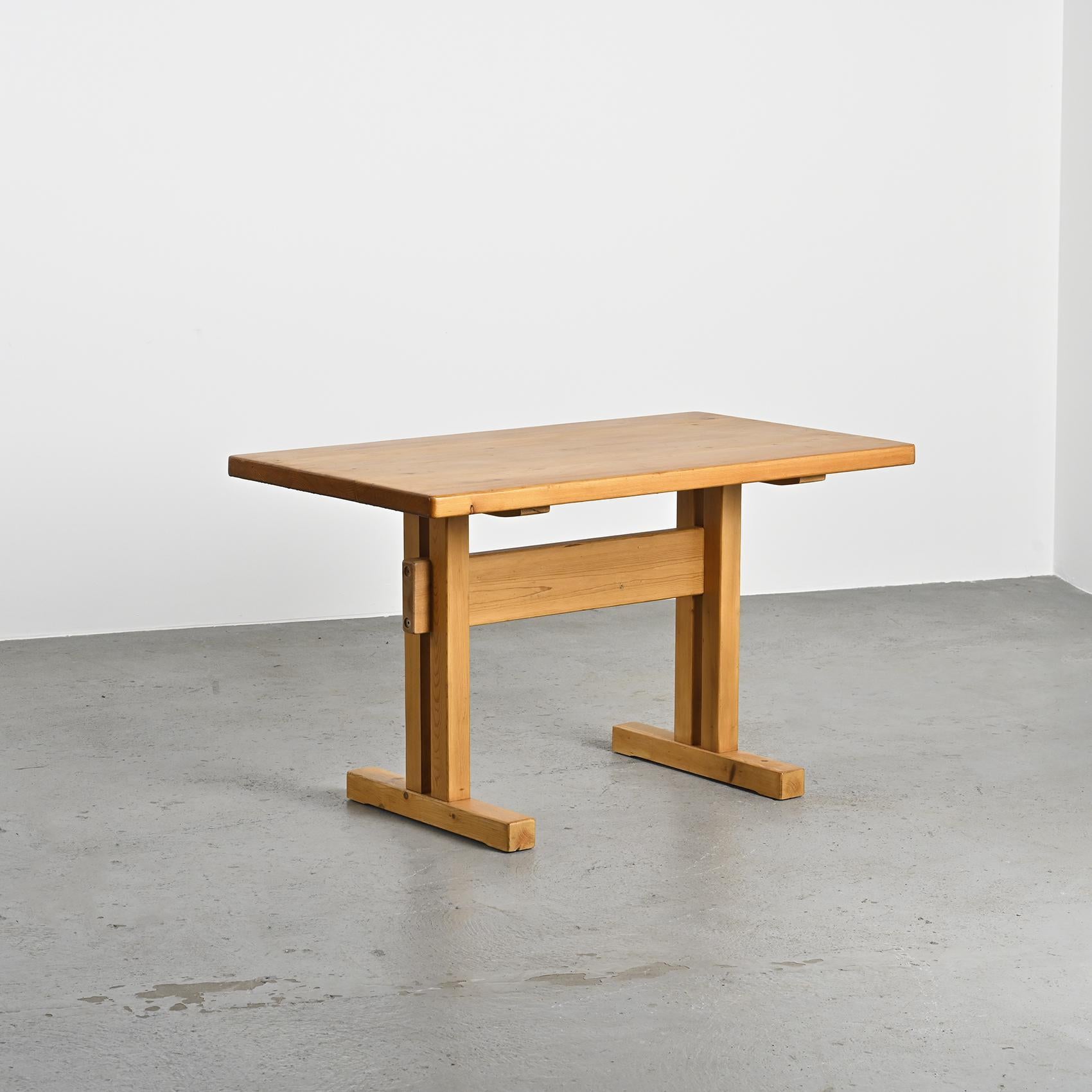 Solid Pine Dining Table, Les Arcs, France 1975 For Sale 2