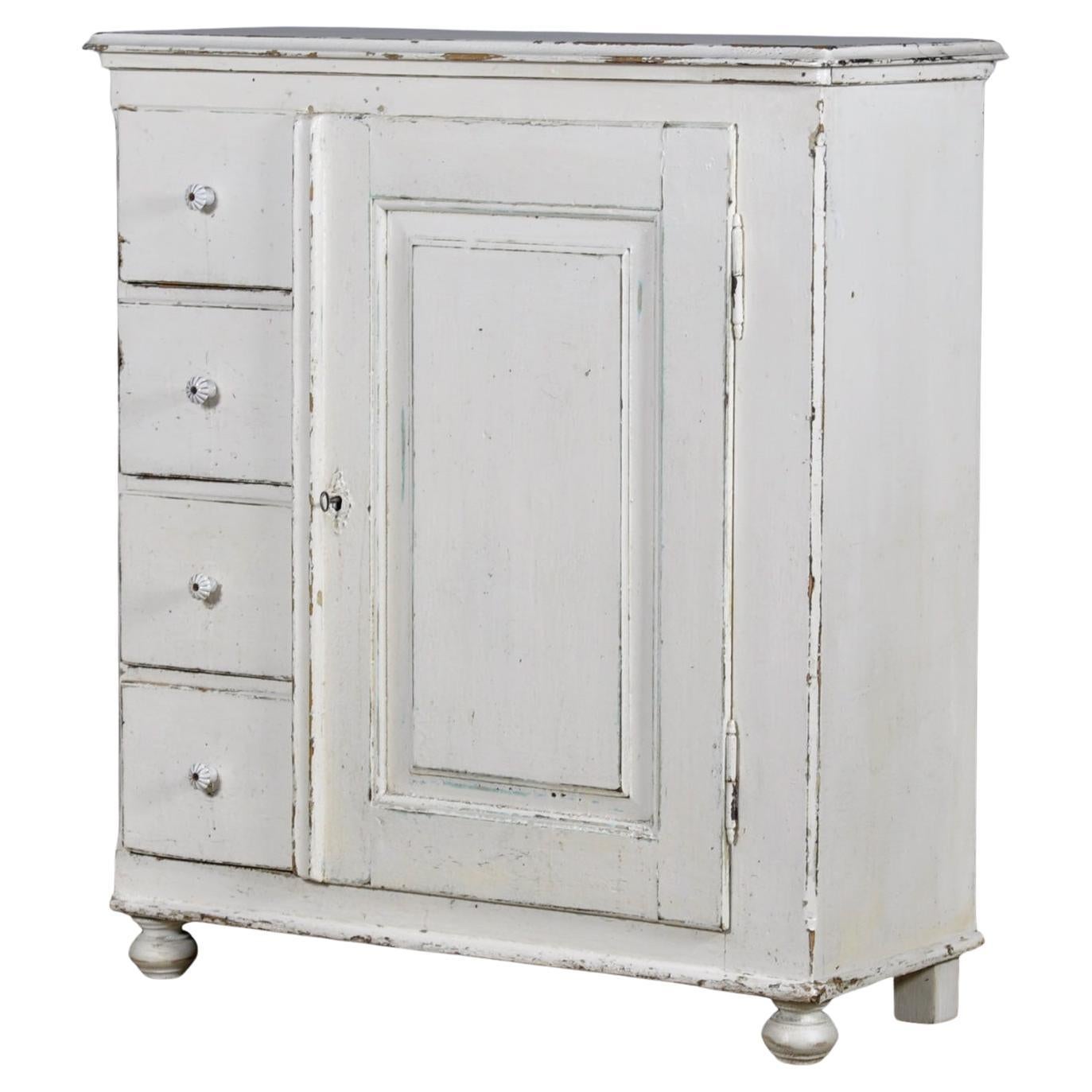 Solid pine dresser with 4 drawers, 1910s