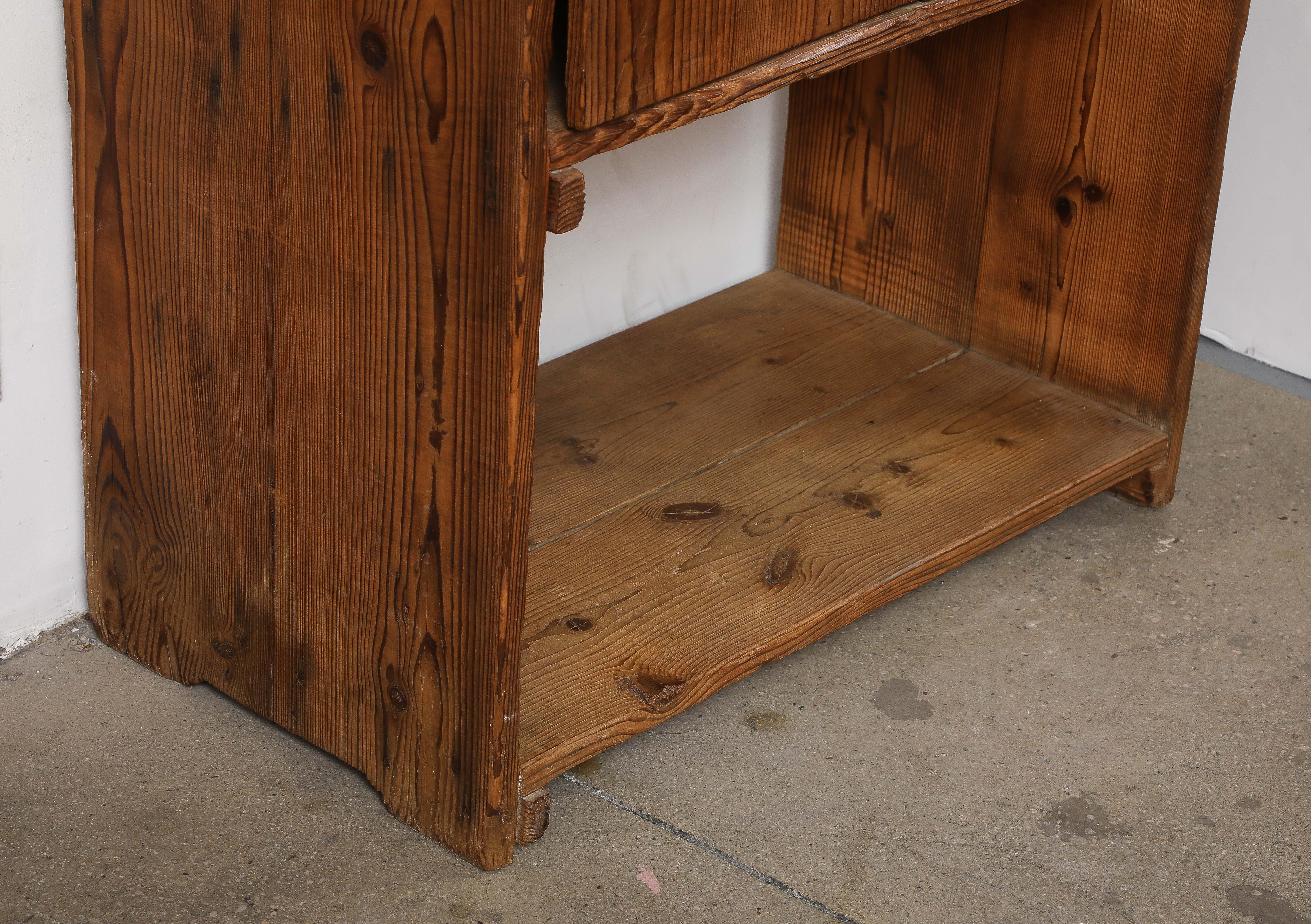 Solid Pine Handmade Cabinet, Auvergnat, France, 1945 For Sale 6