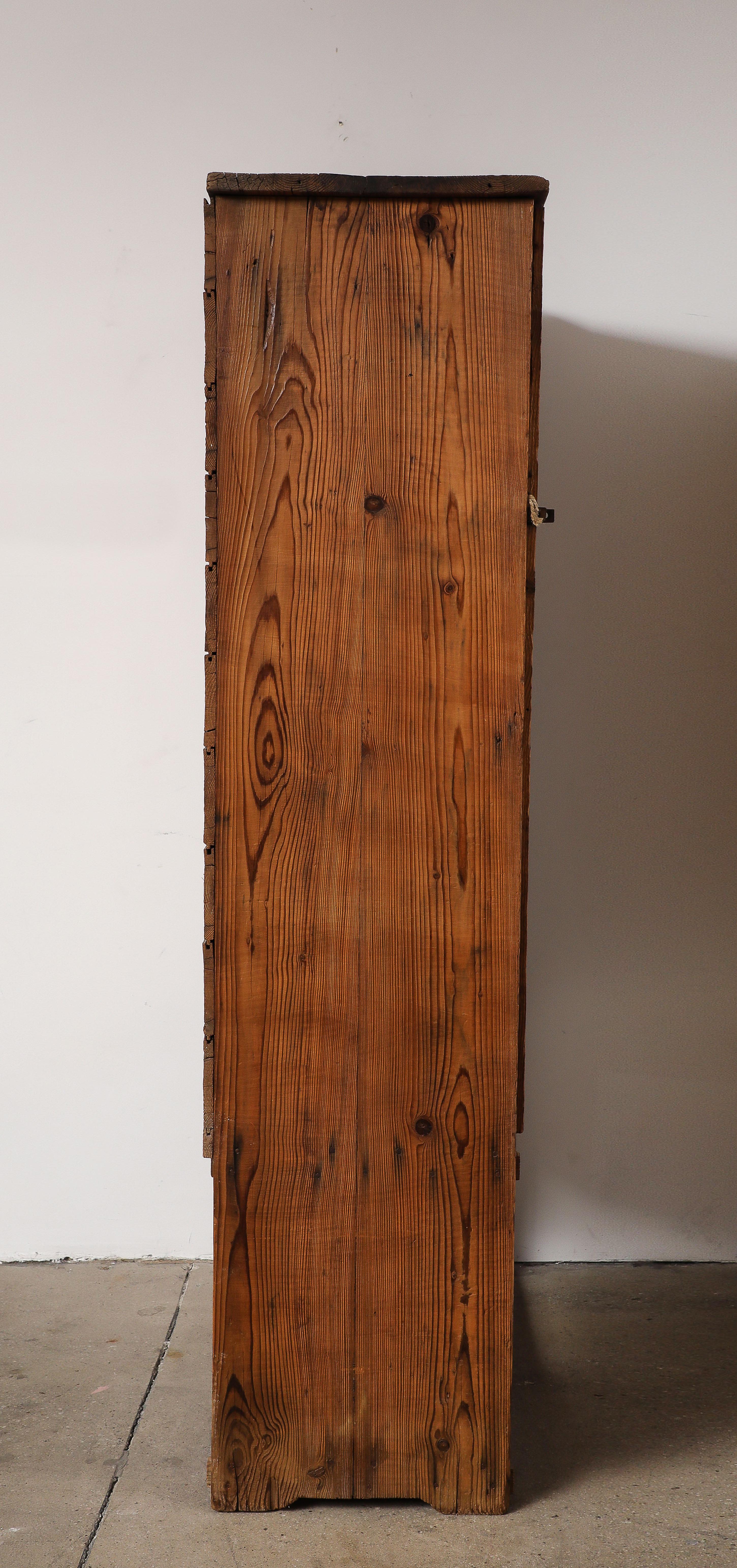 Solid Pine Handmade Cabinet, Auvergnat, France, 1945 For Sale 8