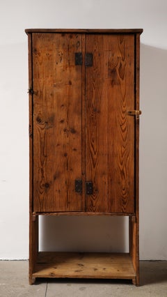 Solid Pine Handmade Cabinet, Auvergnat, France, 1945